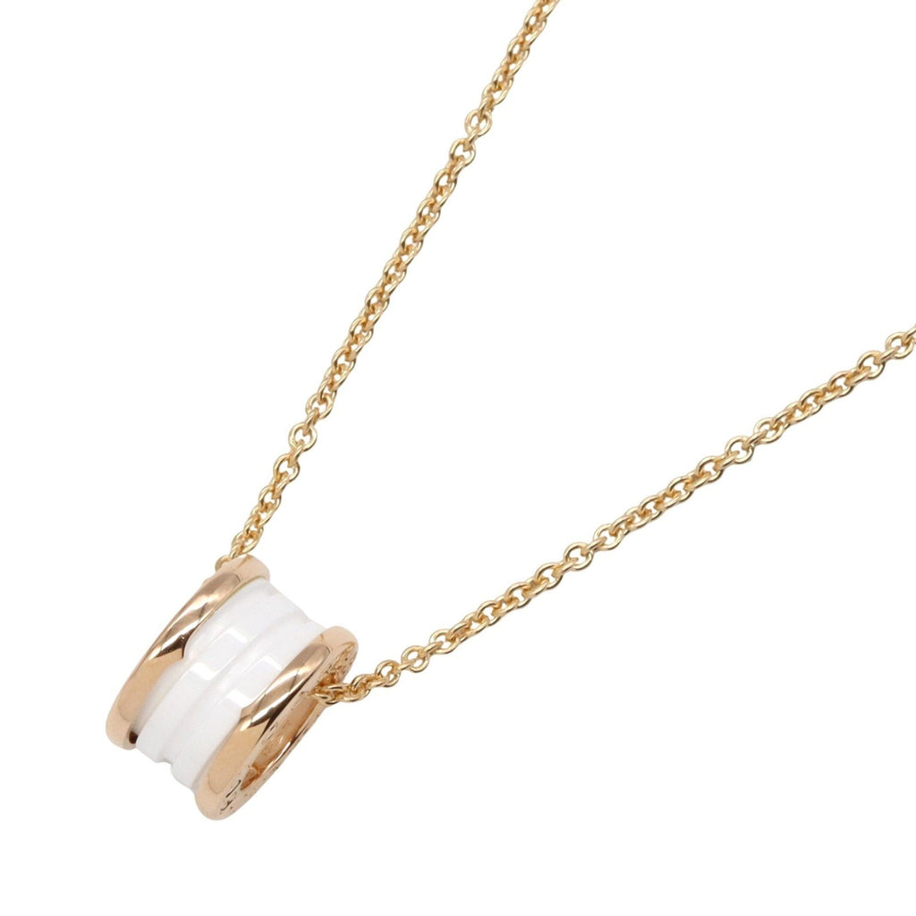 Pendant Necklace Ceramic and 18K Rose Gold White