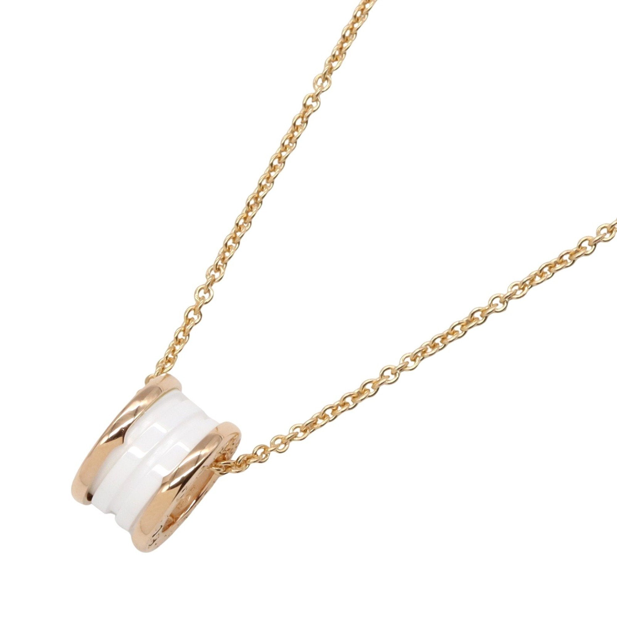 Pendant Necklace Ceramic and 18K Rose Gold White