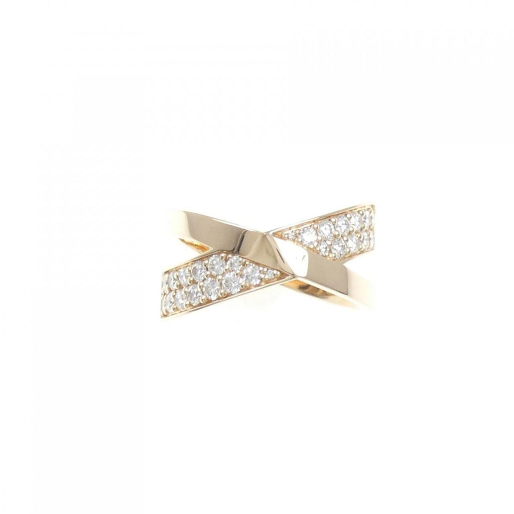 X Wide Ring Pink with Diamond