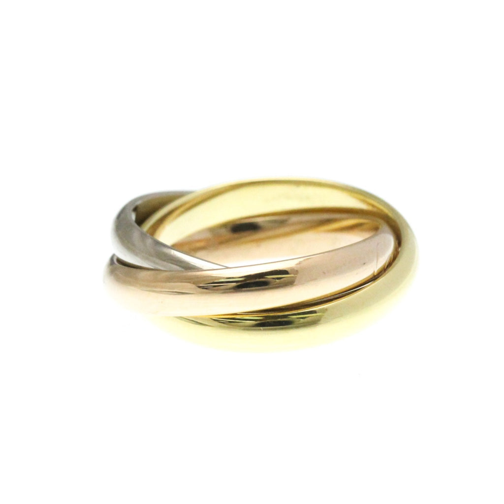 Vendome Louis Cartier Band Ring 18K Tricolor Gold
