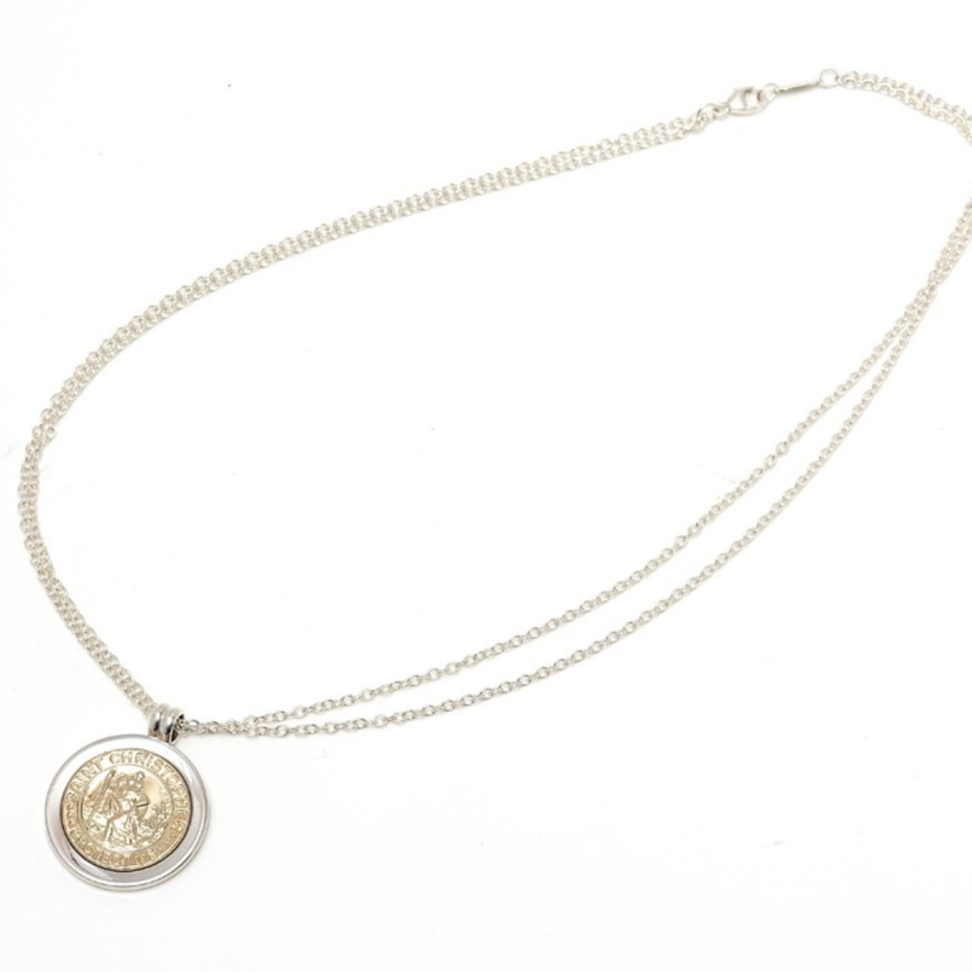 Pendant Necklace 18K Gold and Sterling Silver