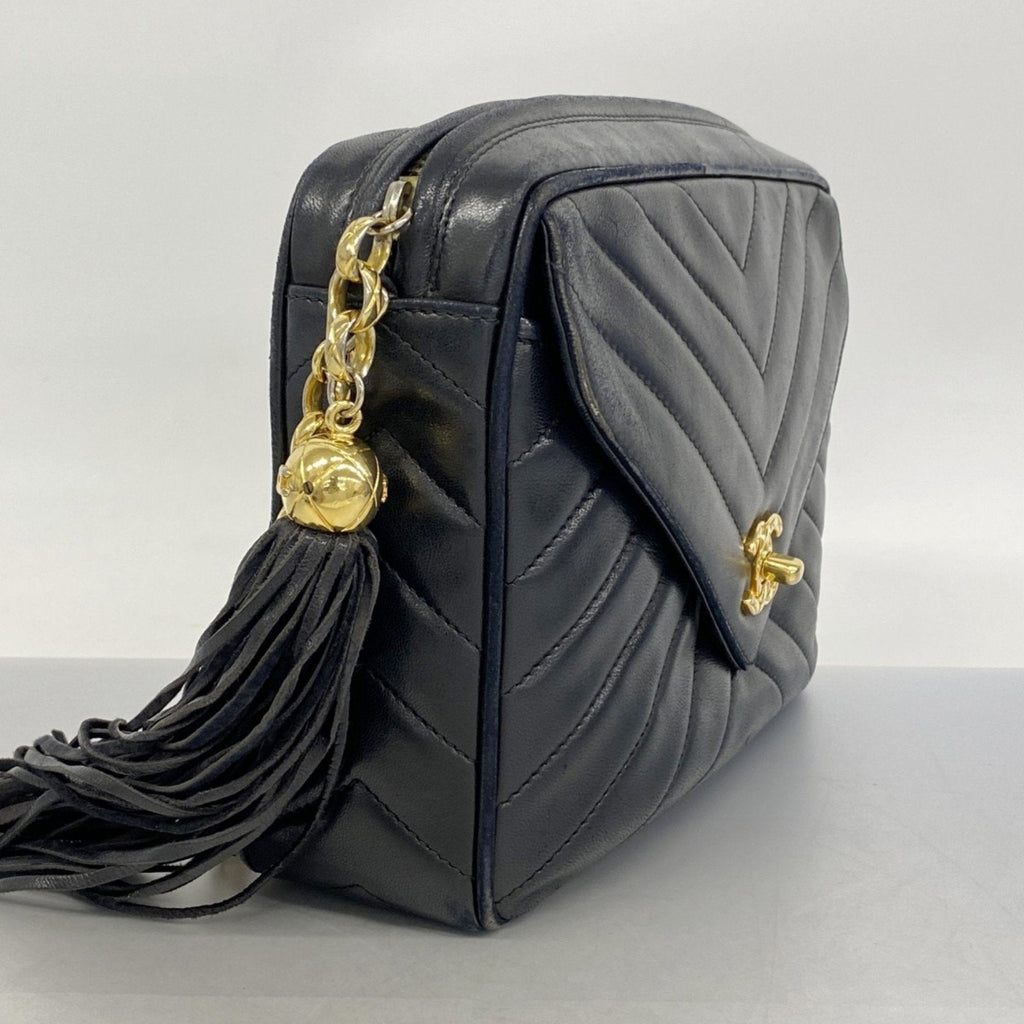Vintage Front Pocket Camera Bag Chevron Lambskin Medium