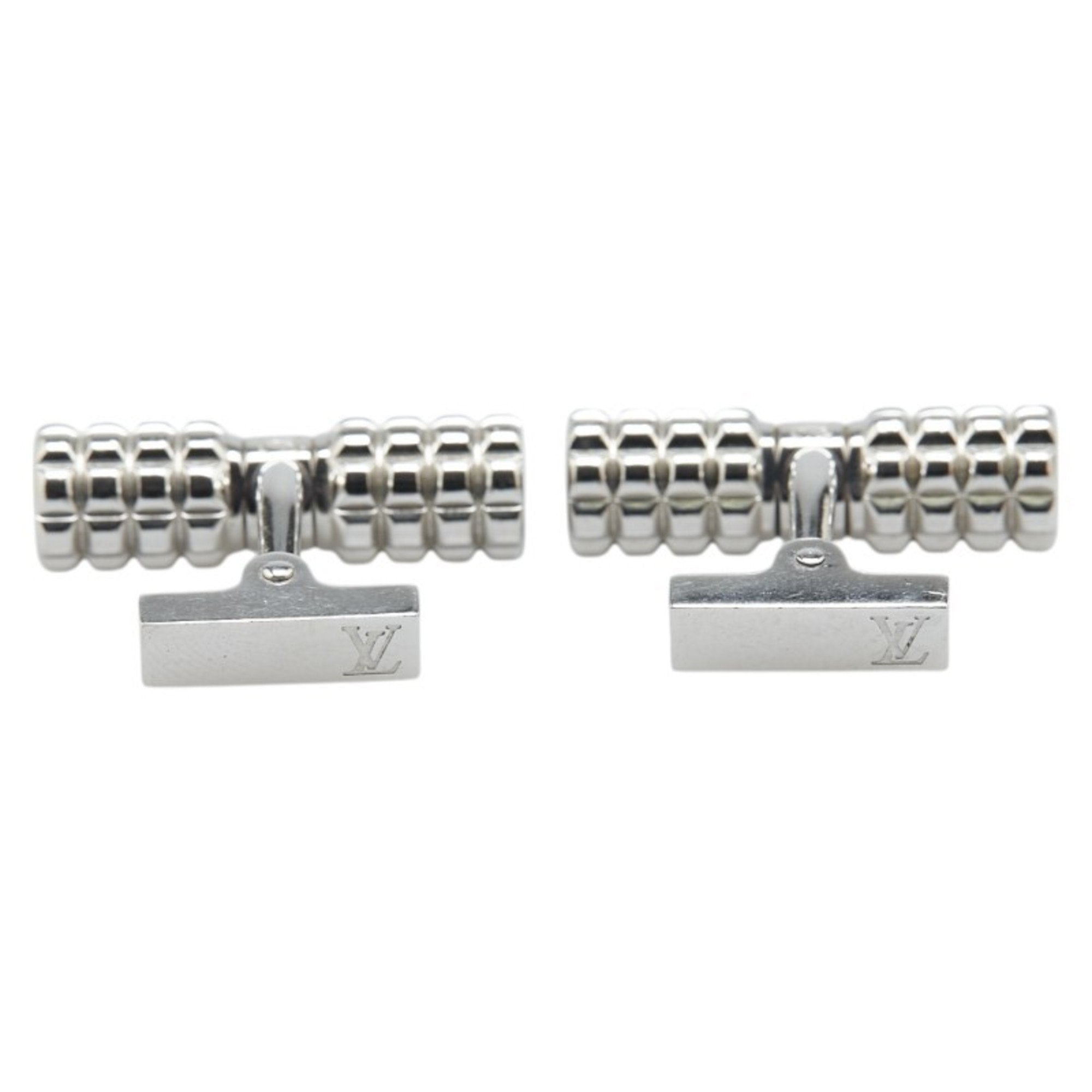 Button de Manchette Cufflinks Metal Silver Bracelet