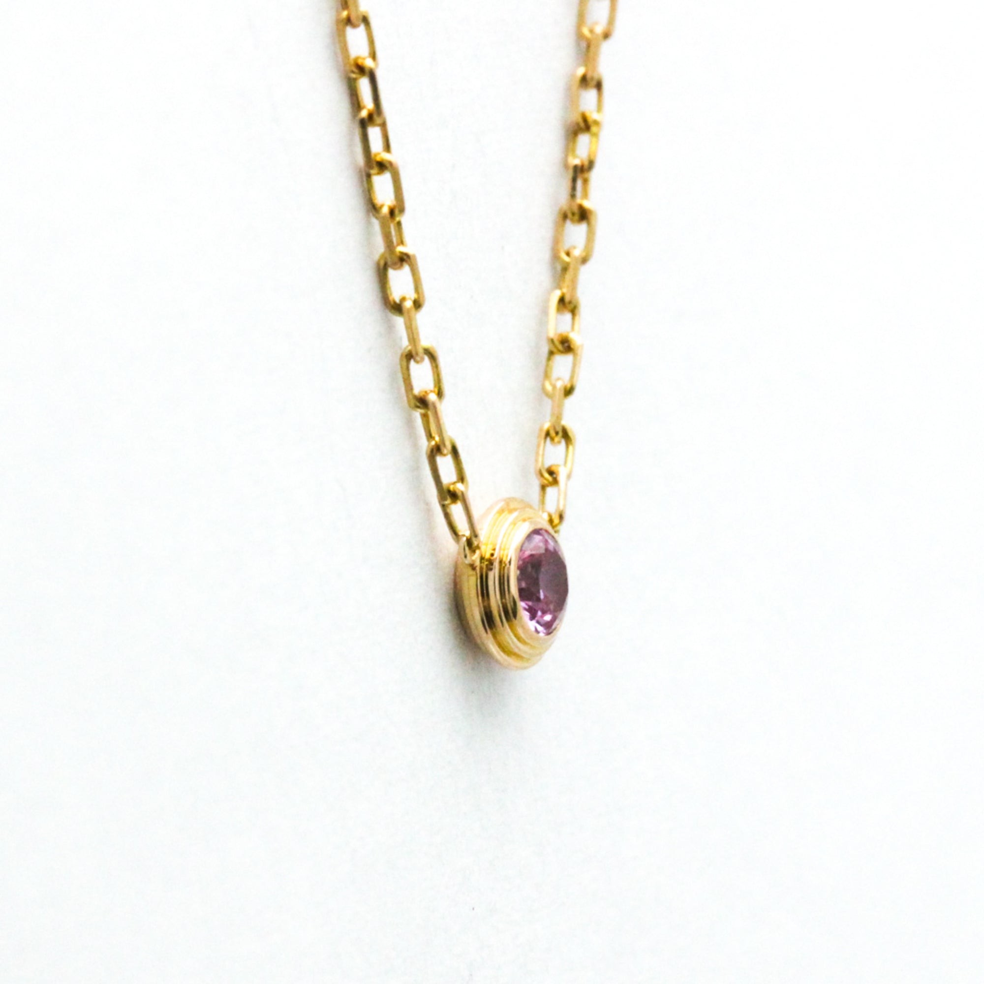 Pendant Necklace 18K Rose Gold with Sapphire