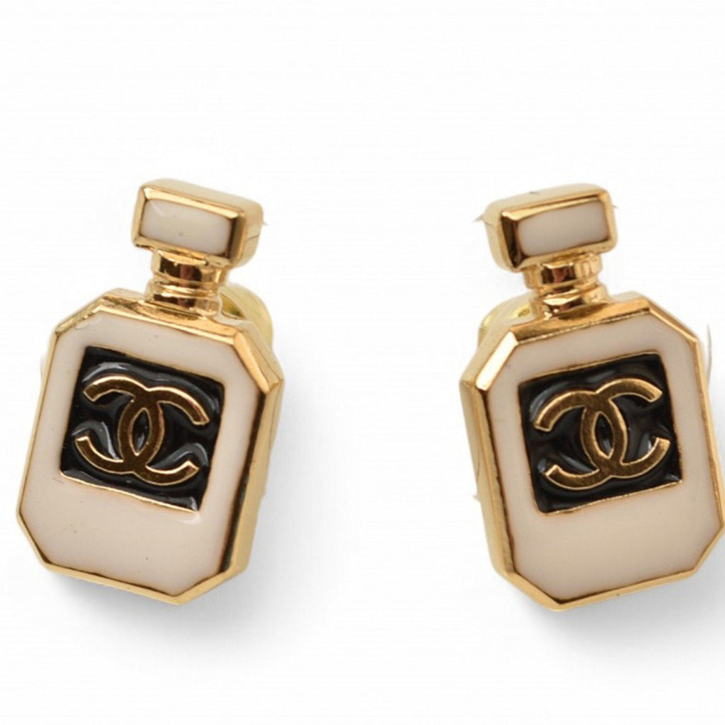 CC Logo Earrings Metal Gold-Tone Metal