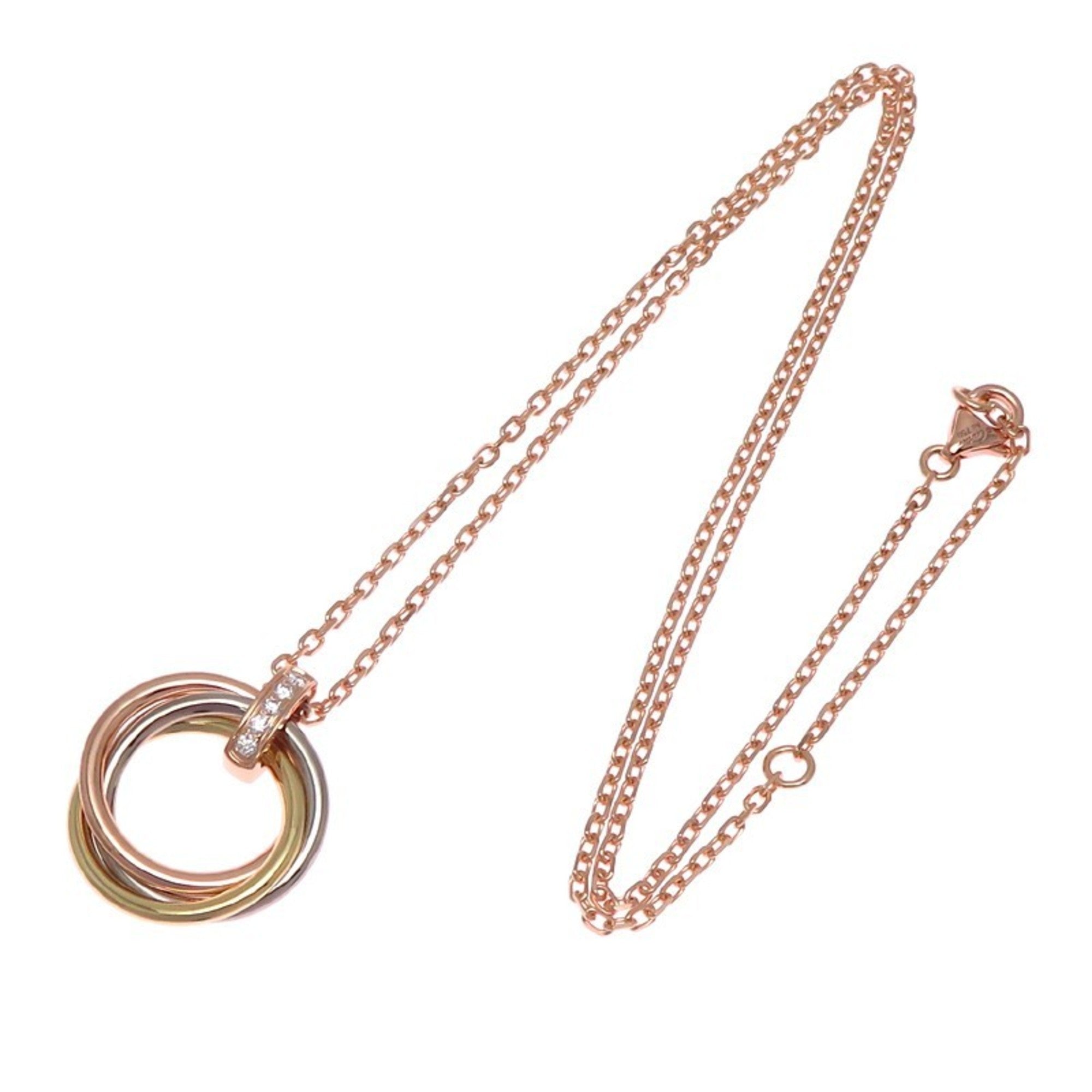 Trinity Pendant Necklace 18K Tricolor Gold