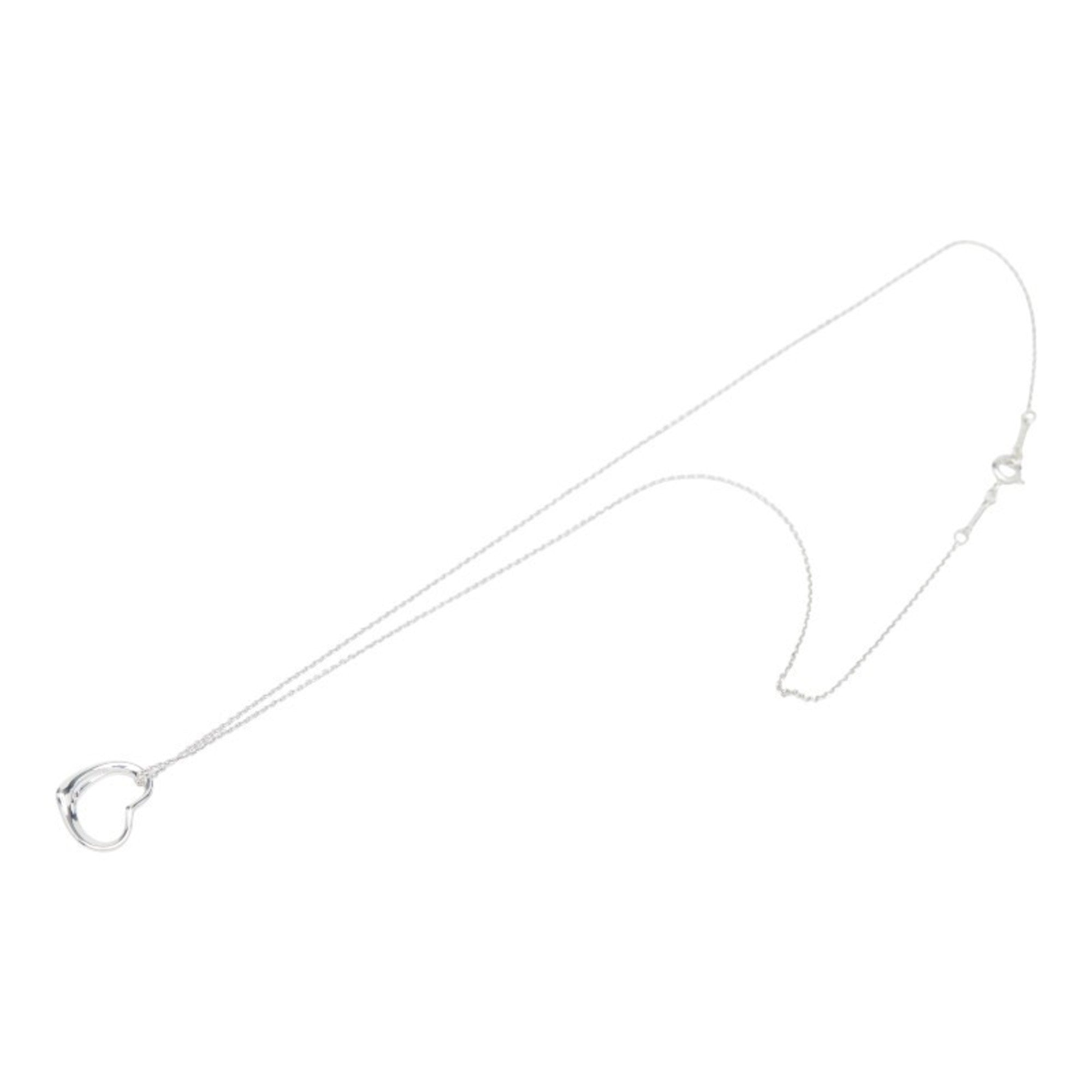 Open Heart Pendant Necklace Sterling Silver 12.5mm