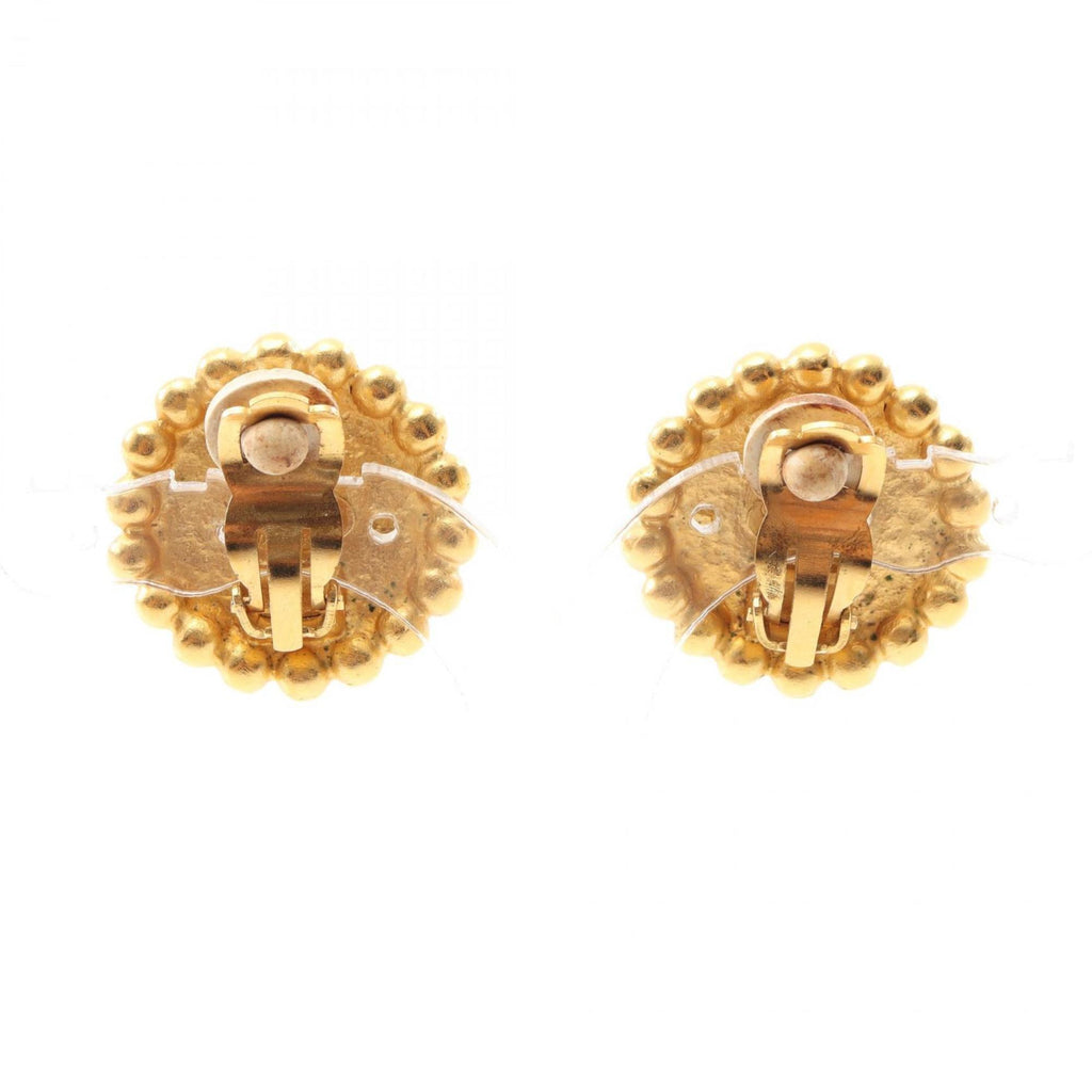 CC Logo Clip-On Earrings Metal Gold-Tone Metal