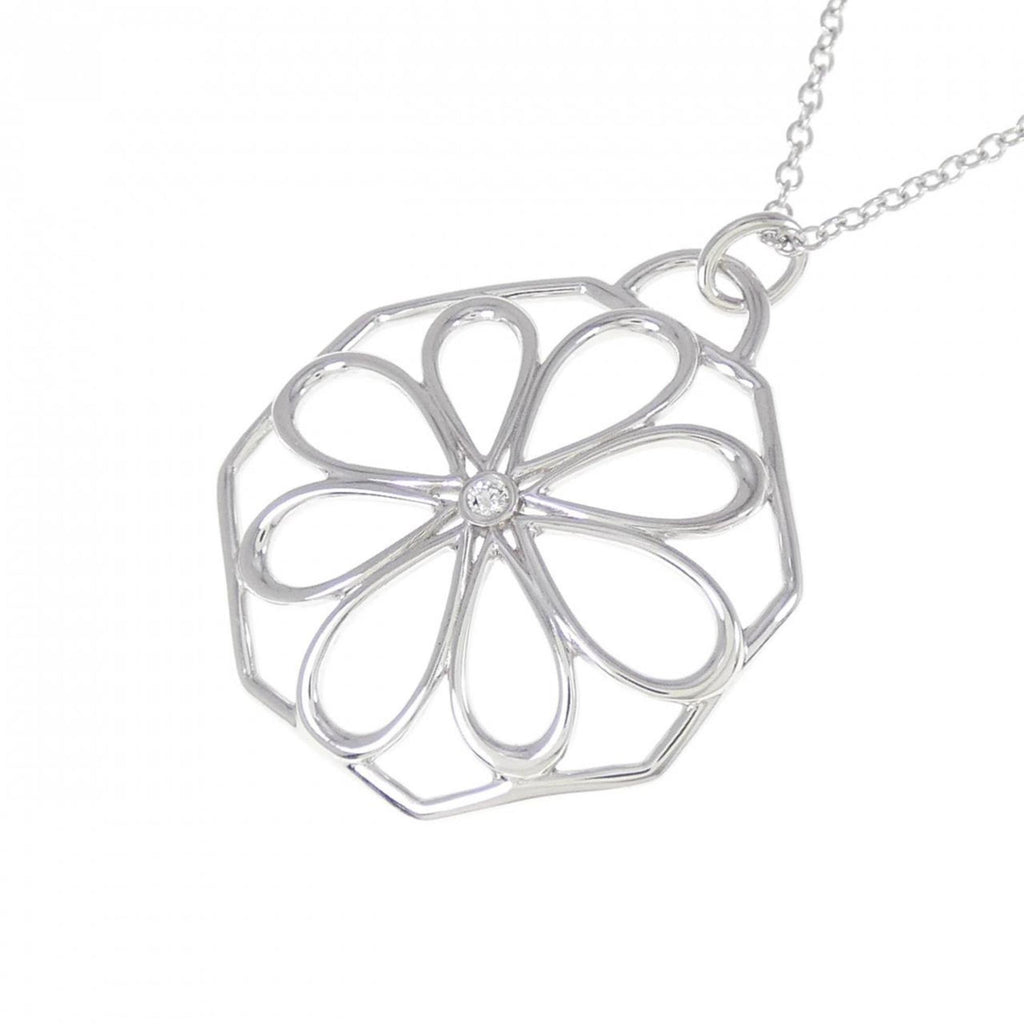 Pendant Necklace 18K White Gold with Diamond
