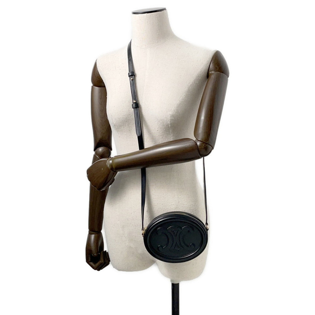 Triomphe Oval Crossbody Bag Leather