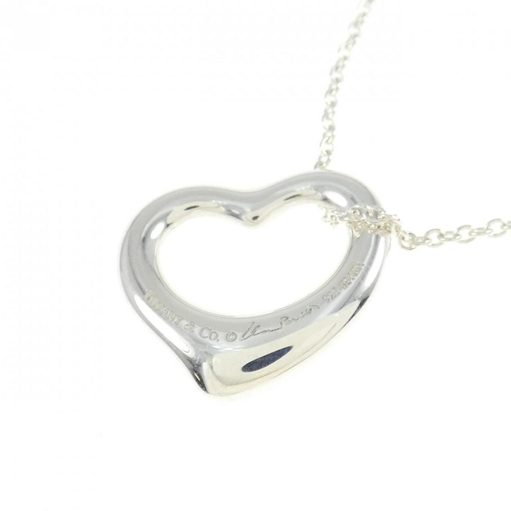 Open Heart Pendant Necklace Sterling Silver 15.9mm