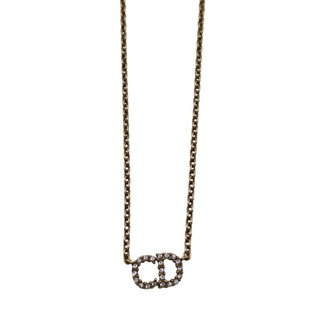 Clair D Lune Necklace Gold with Rhinestone