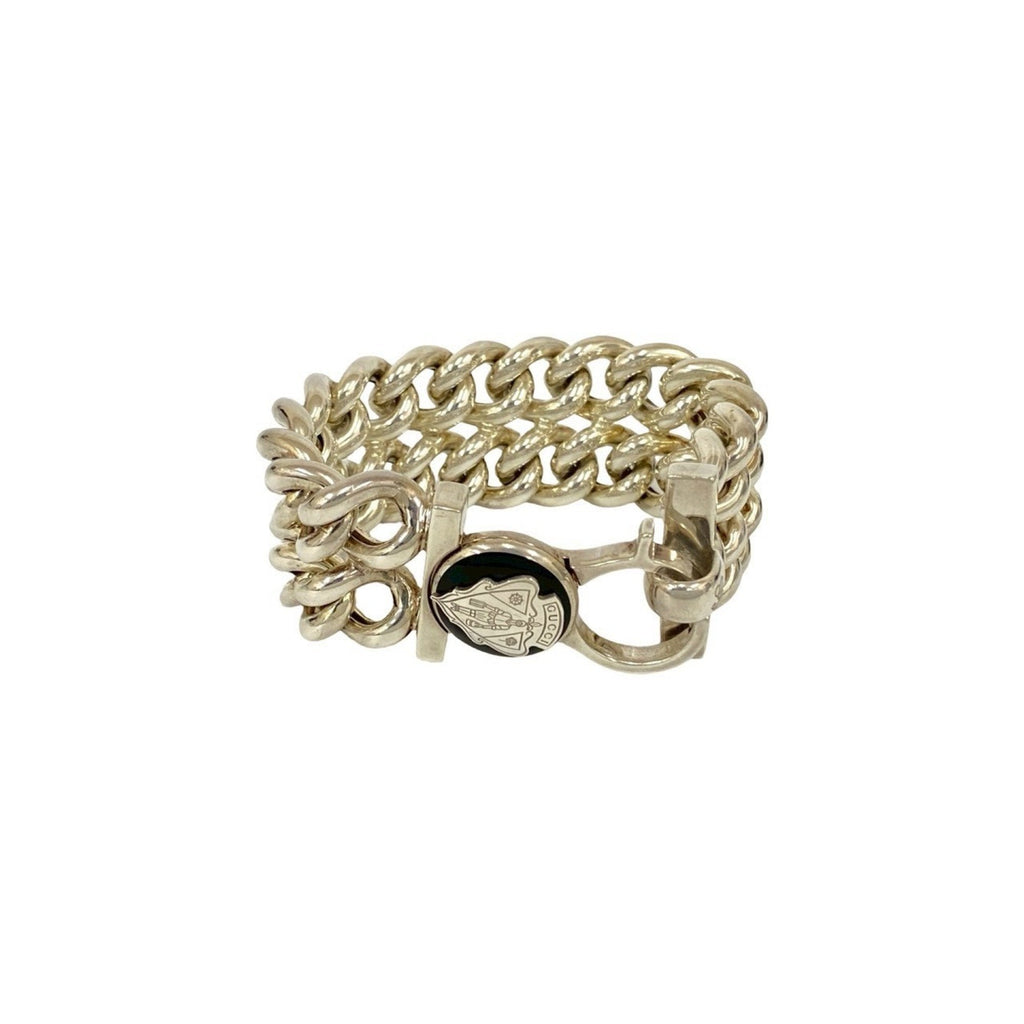 Crest Motif Bracelet Sterling Silver