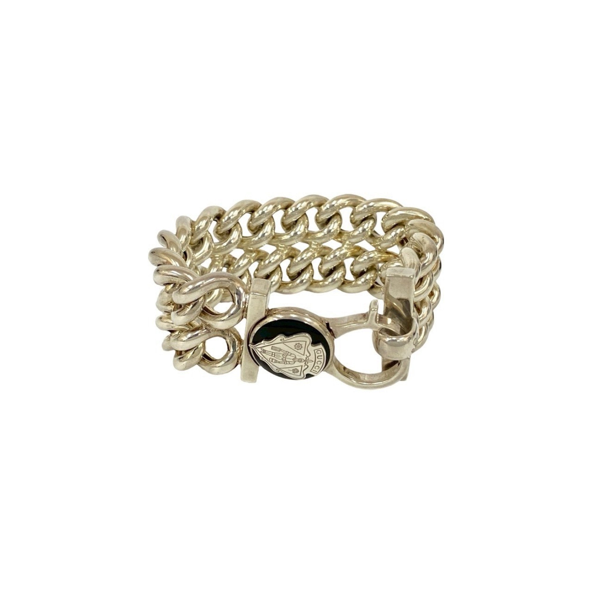 Crest Motif Bracelet Sterling Silver