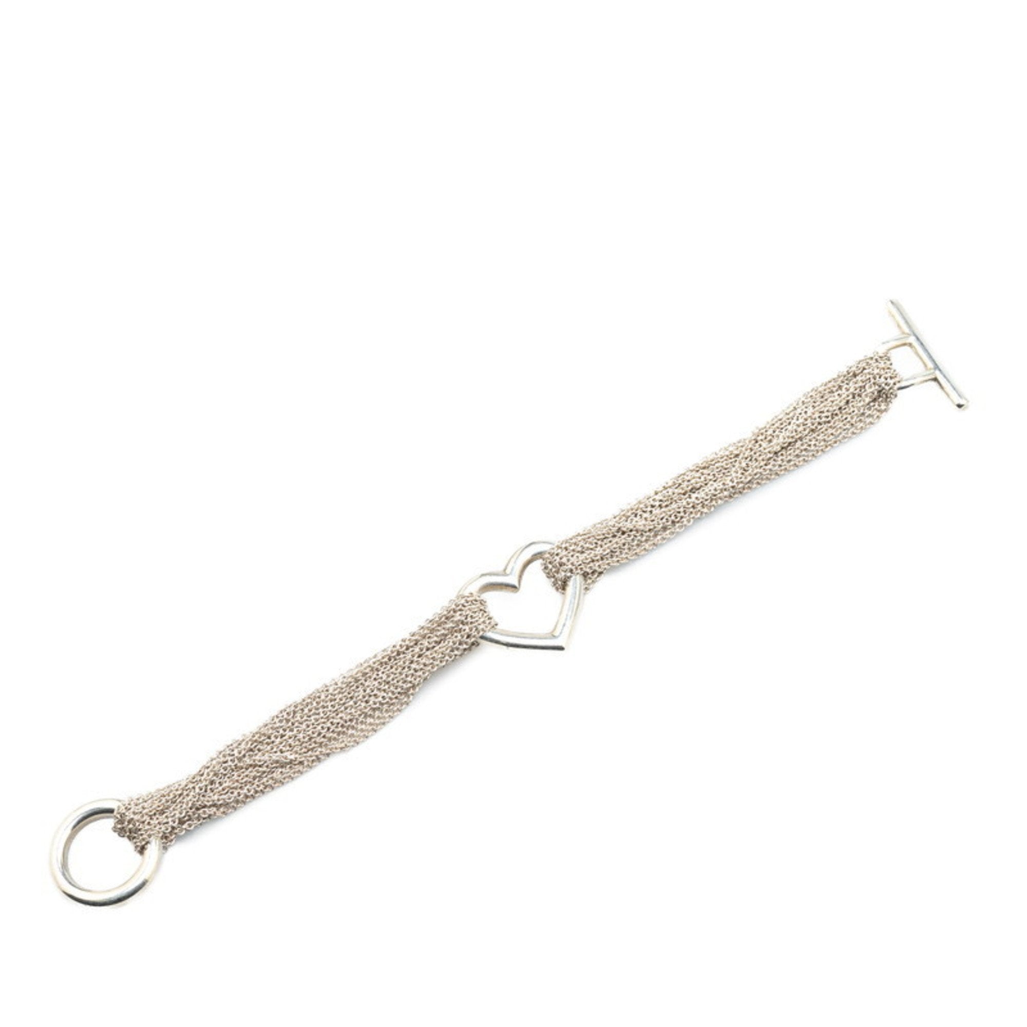 Heart Toggle Chain Bracelet Sterling Silver