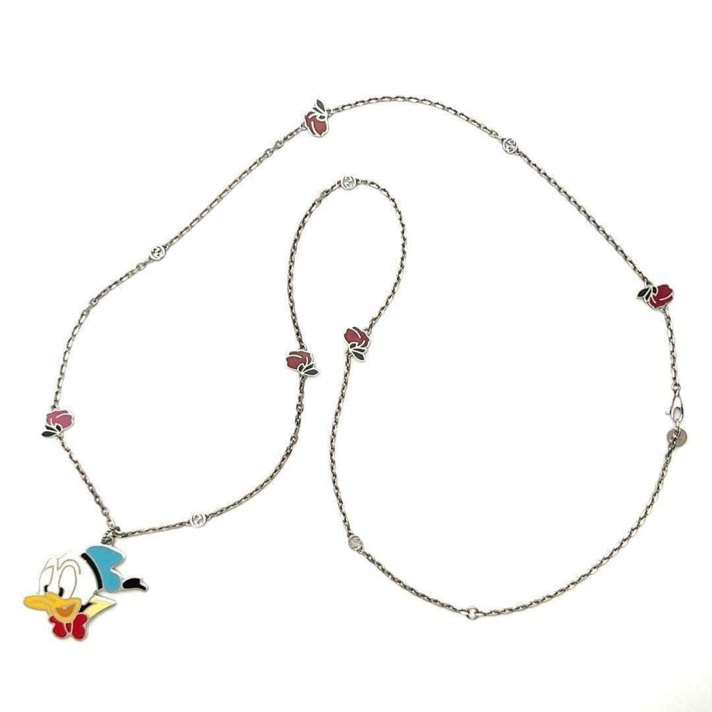 Donald Long Pendant Necklace Sterling Silver