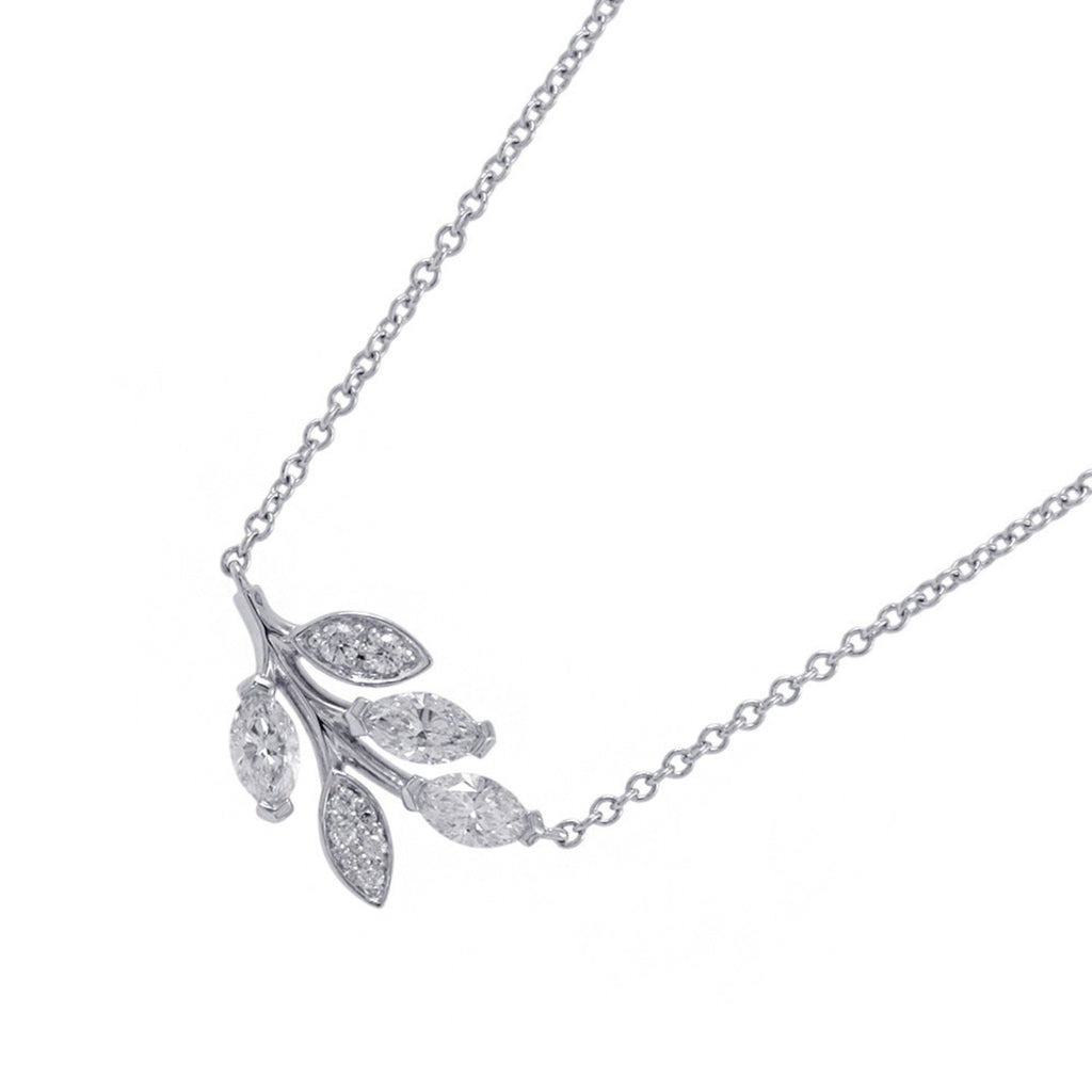 Victoria Pendant Necklace Platinum with Diamond