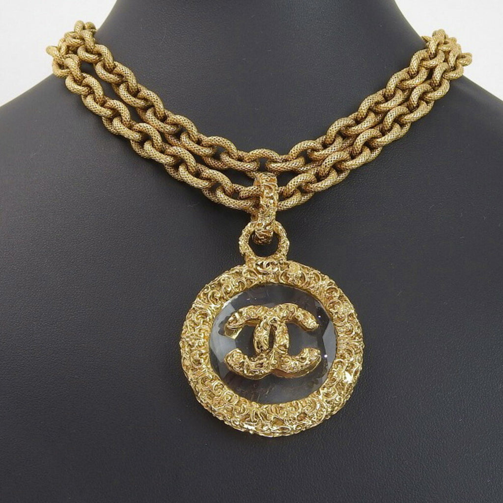 CC Logo Pendant Necklace Metal