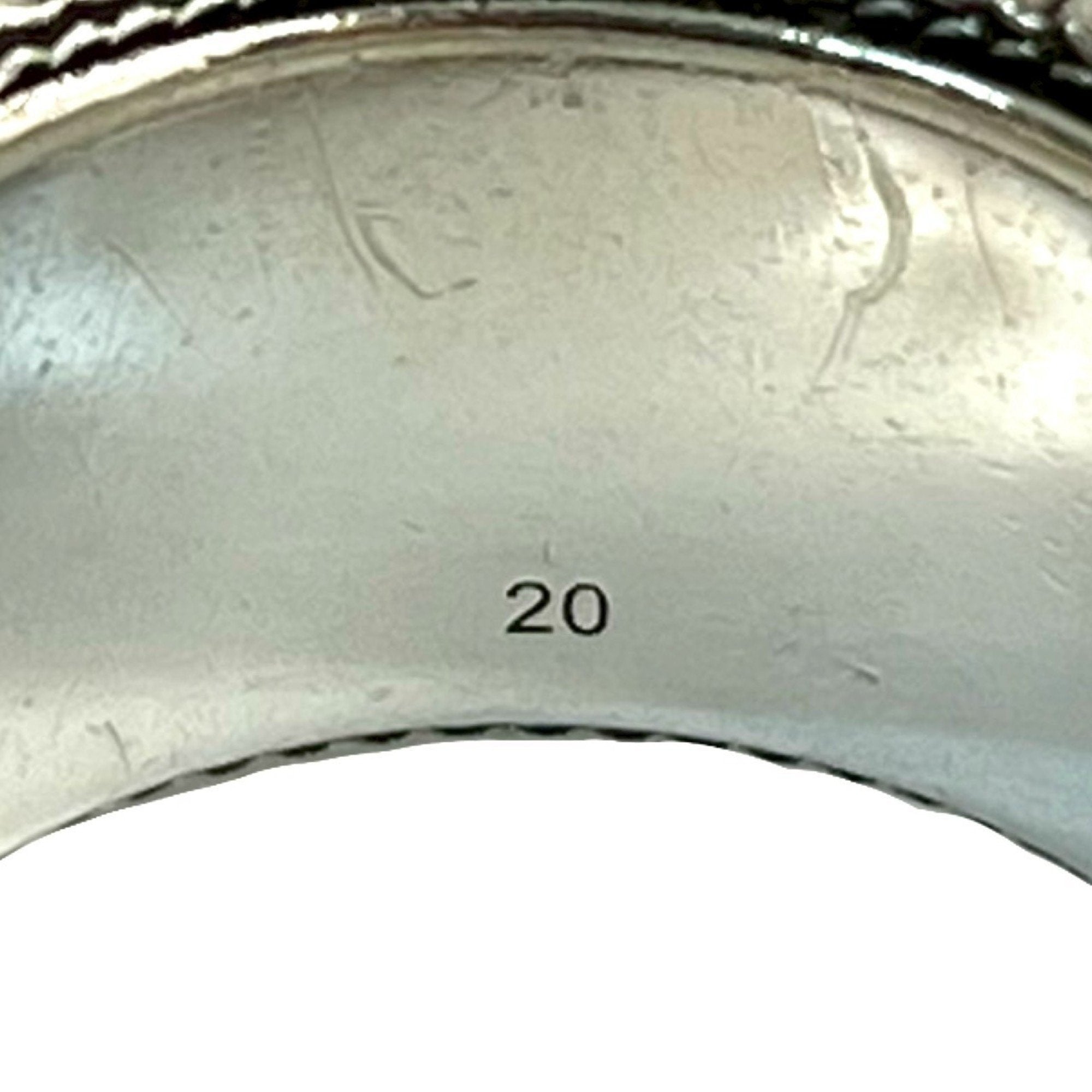 Interlocking Double G Snake Ring Sterling Silver