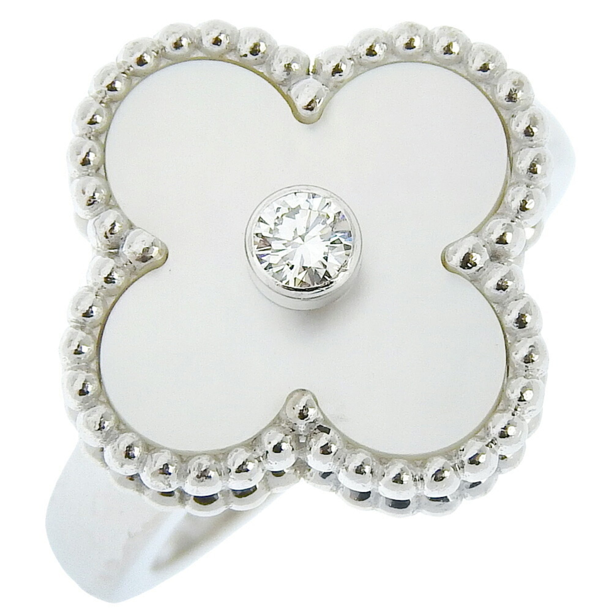 Vintage Alhambra Ring 18K White Gold