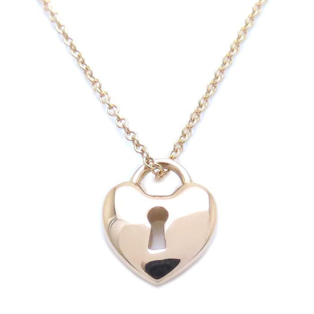 Heart Lock Pendant Necklace 18K Rose Gold