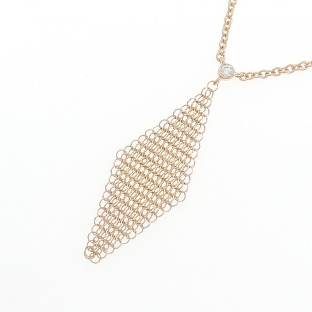 Mesh Pendant Necklace 18K Rose Gold