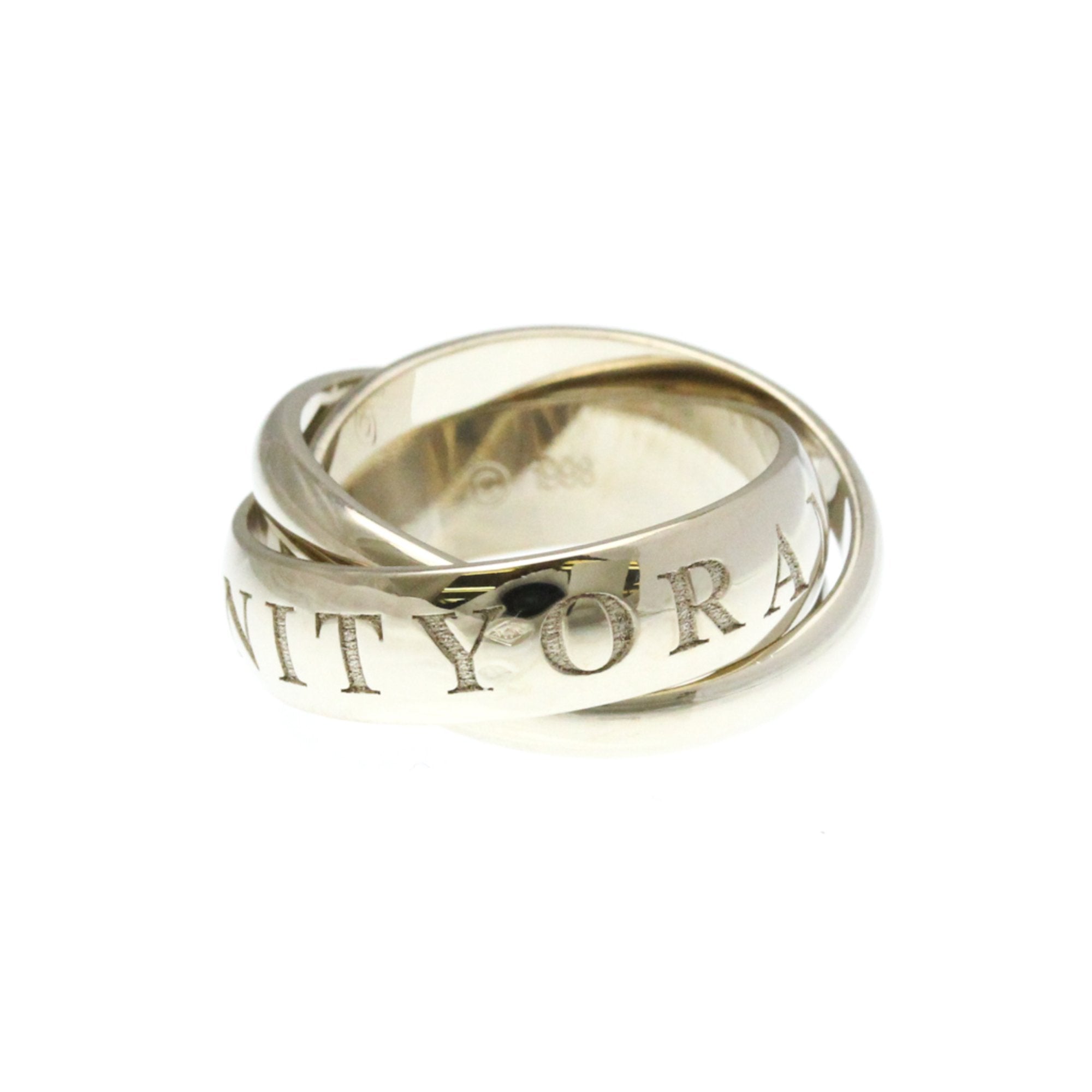 Trinity Ring Sterling Silver and 18K White Gold