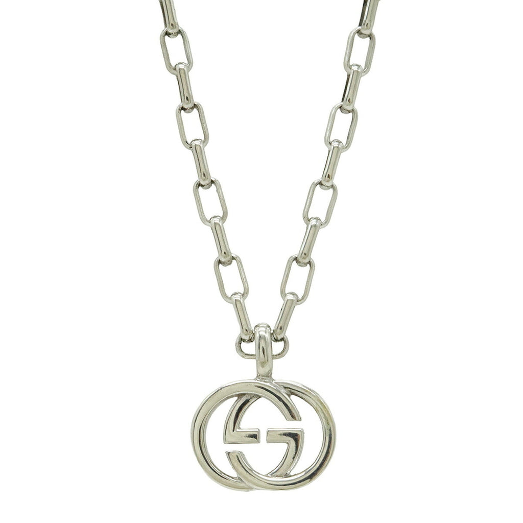 Interlocking G Pendant Necklace Sterling Silver