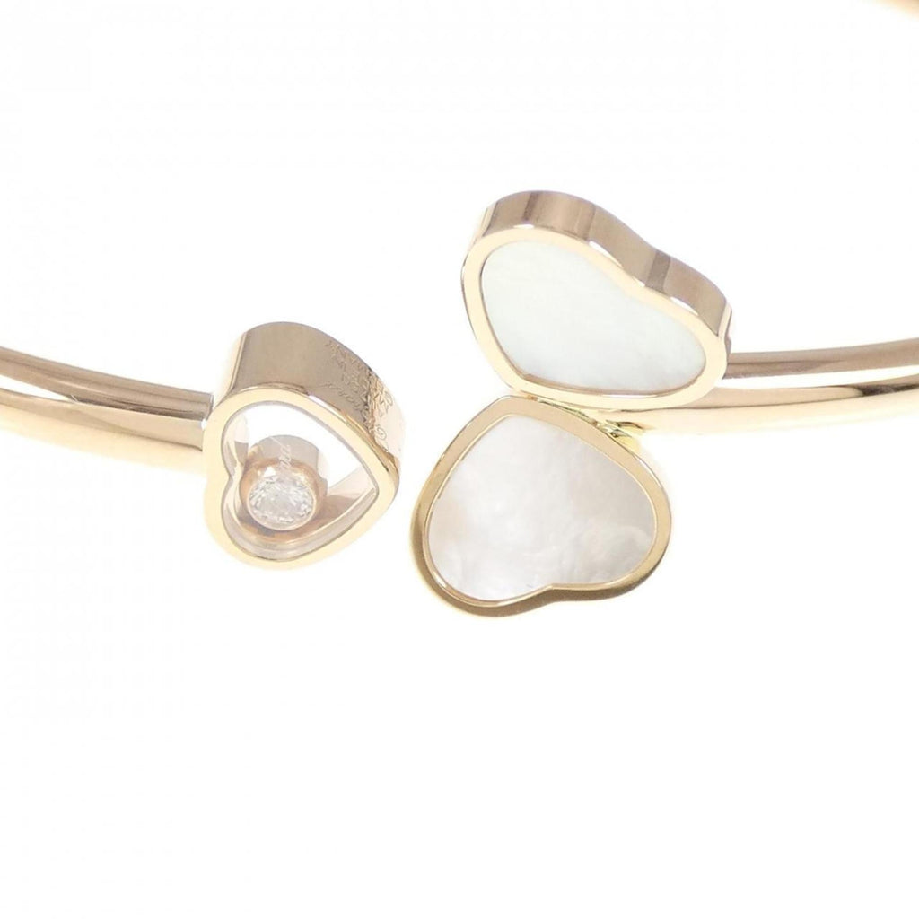 Happy Heart Wing Bangle 18K Rose Gold With Diamond and Mother of Pearl Bracelet