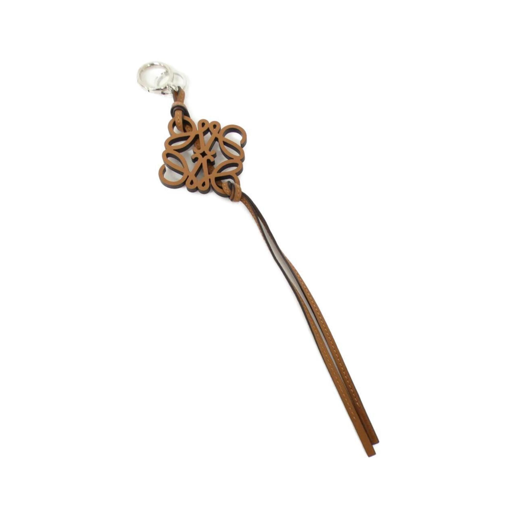 Charm Leather Brown Handbag Charm