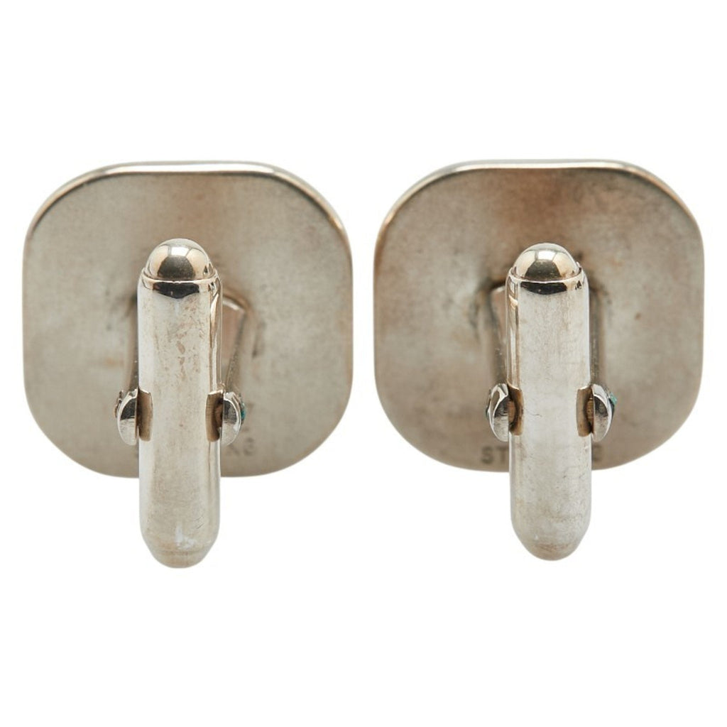 Silver Metal Cufflinks Bracelet