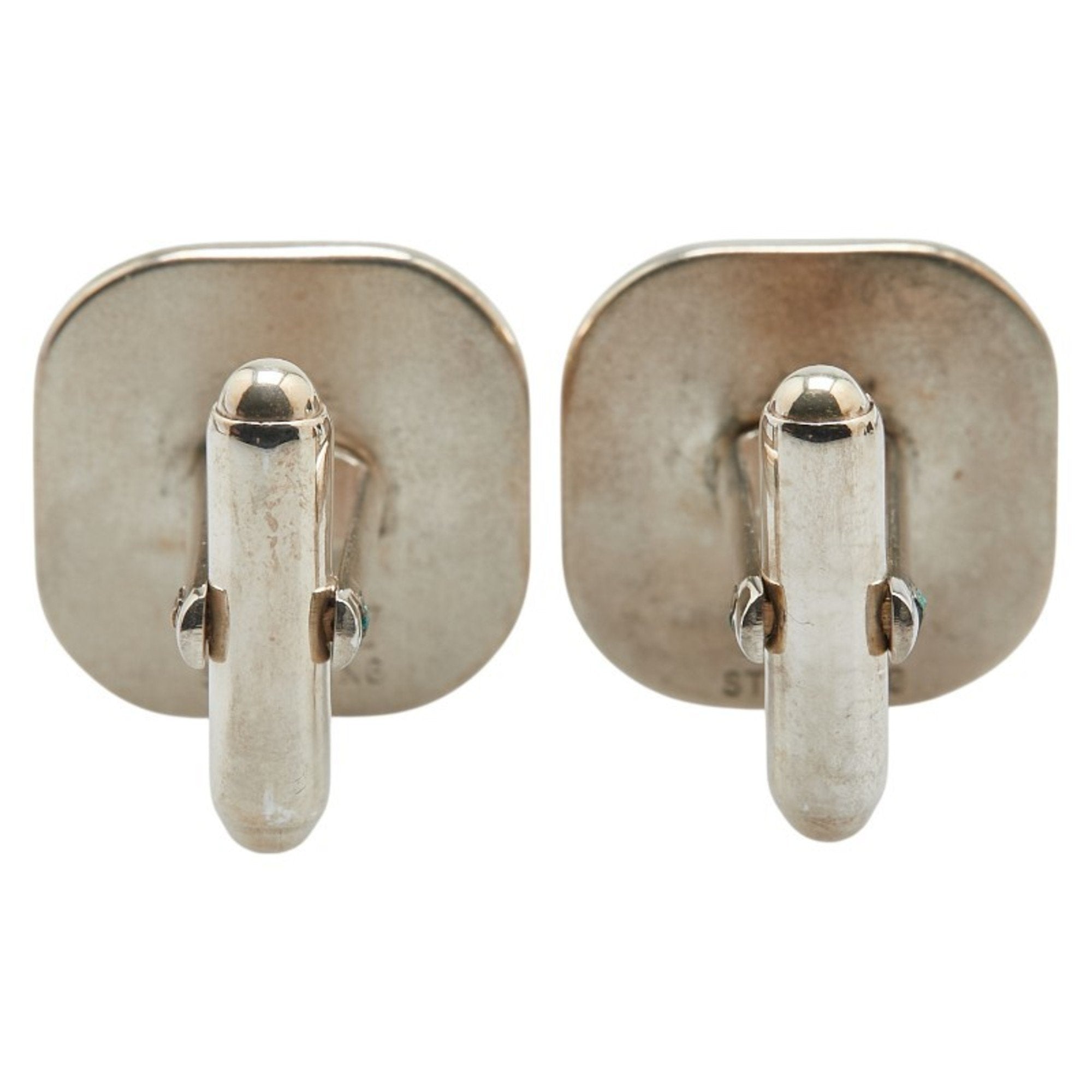 Silver Metal Cufflinks Bracelet