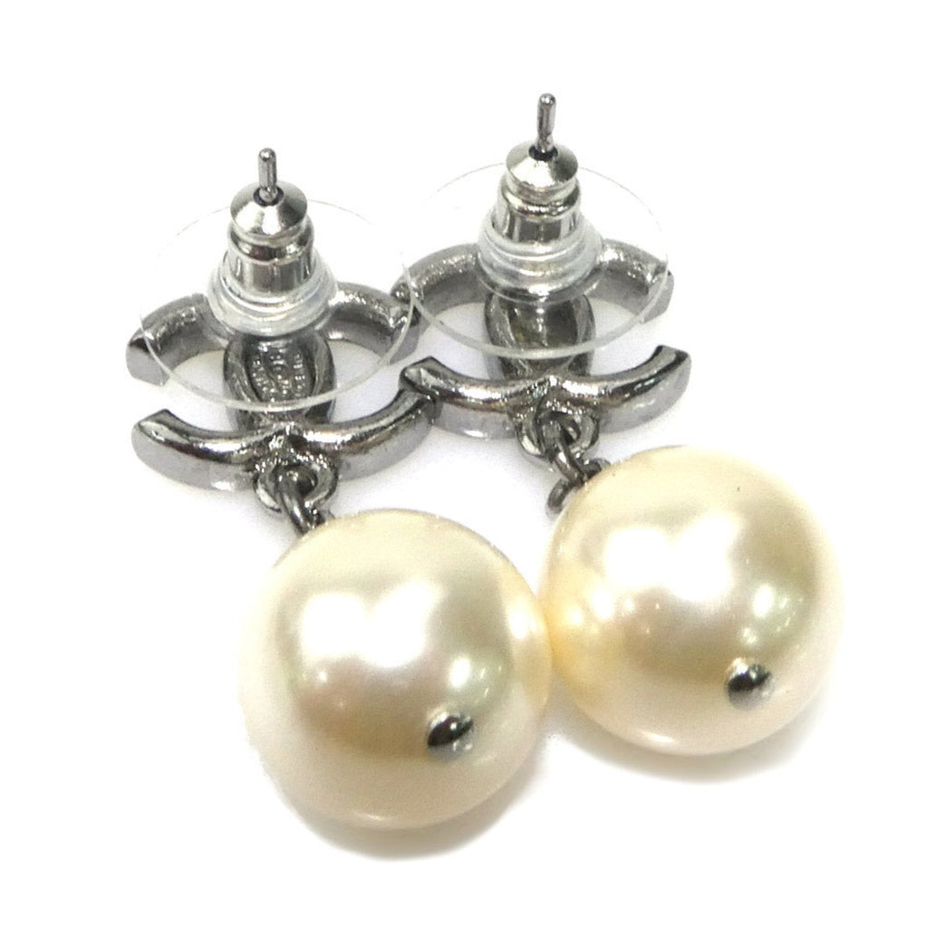 CC Logo Earrings Silver-Tone Metal Silver-Tone Metal