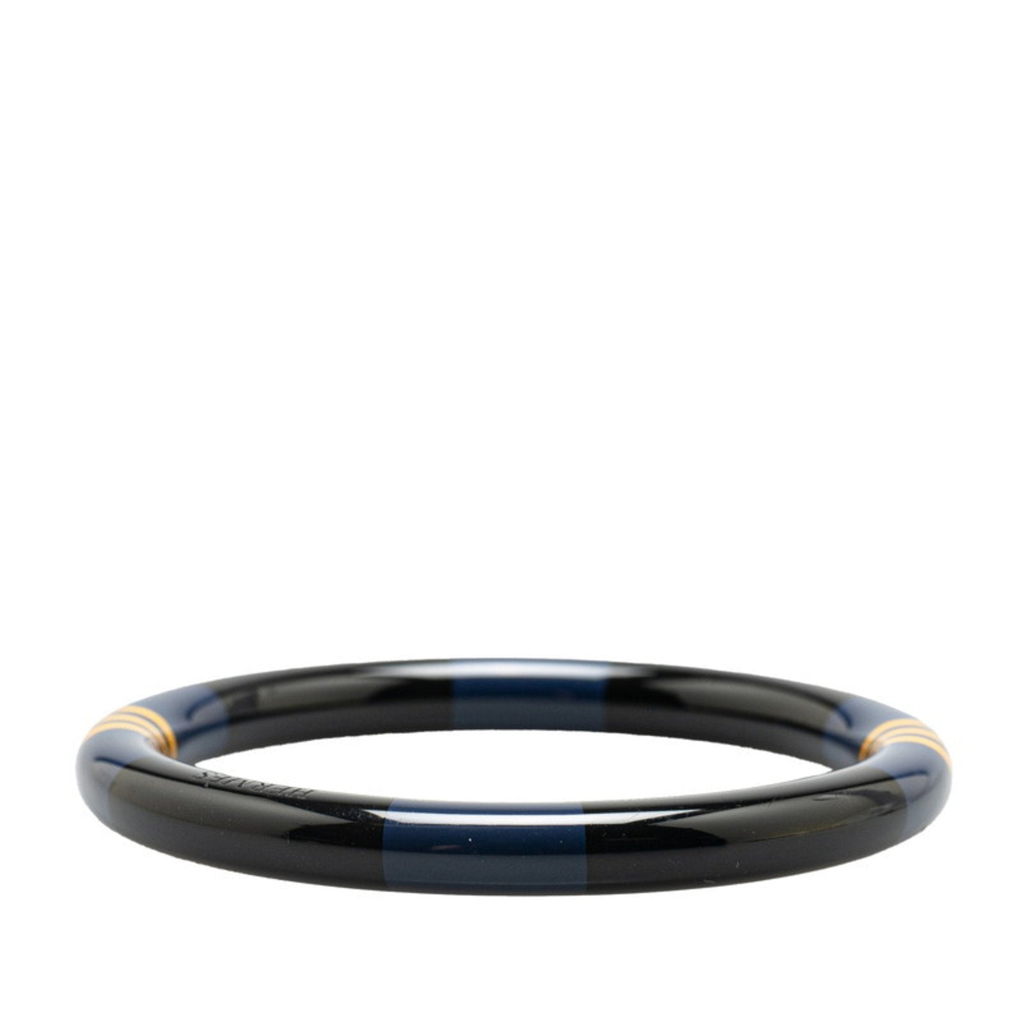 Bracelet Lacquer and Wood Black and Navy