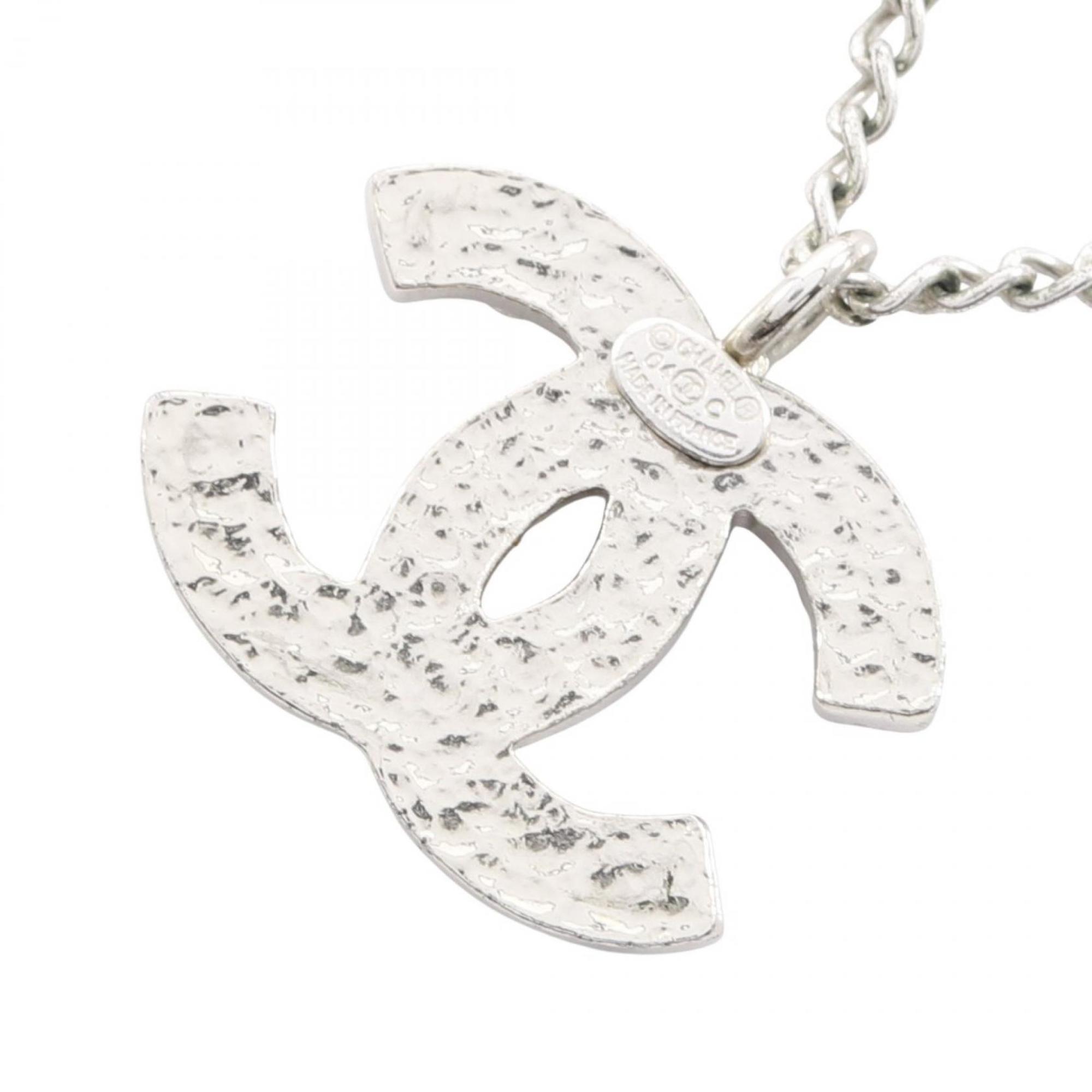 CC Logo Pendant Necklace Sterling Silver