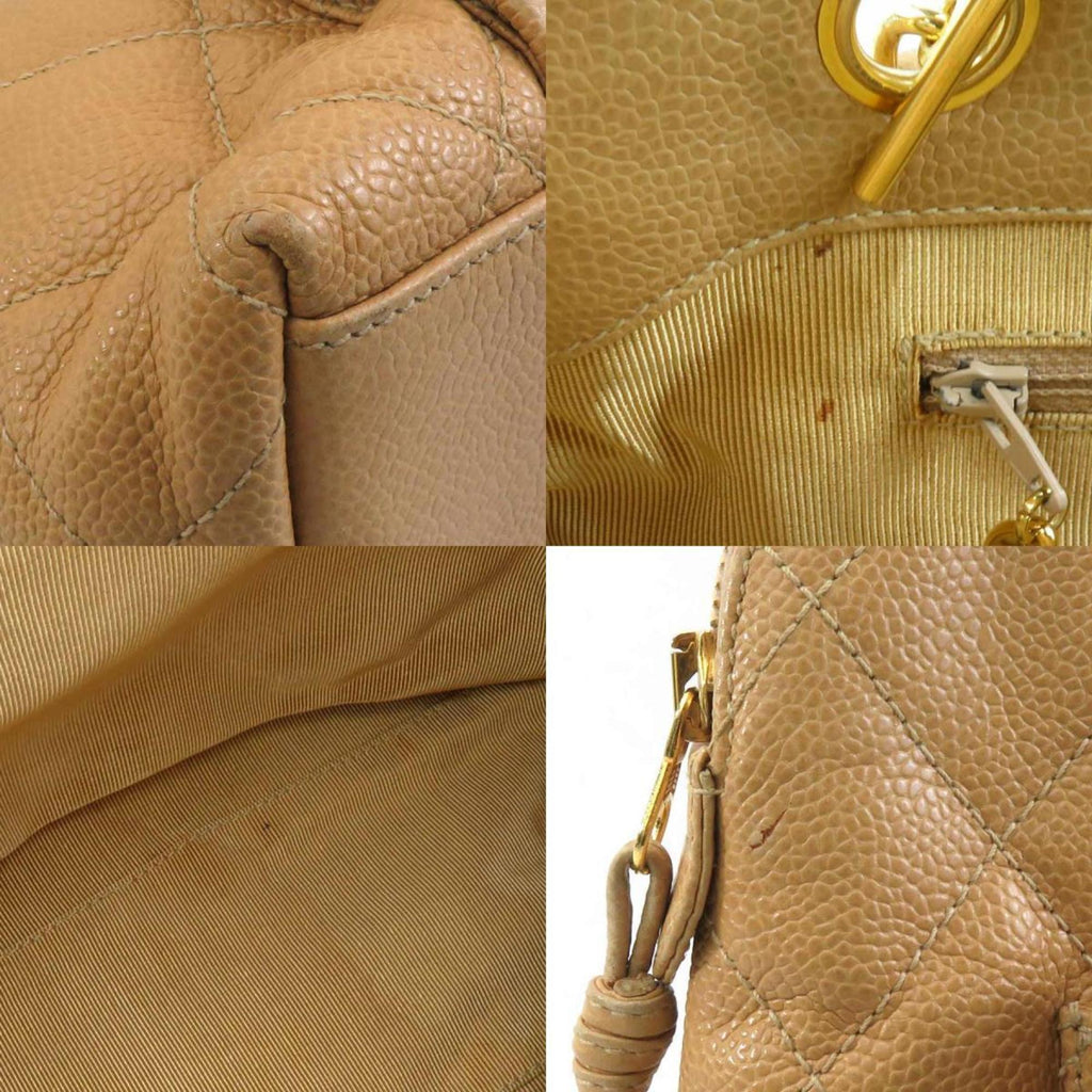 Vintage Front Pocket Shoulder Bag Quilted Lambskin Large