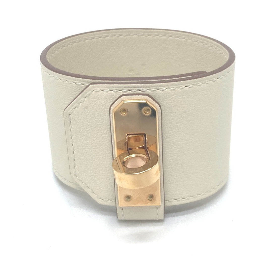 Kelly Twist Bracelet Swift Leather Gold Rose Gold White