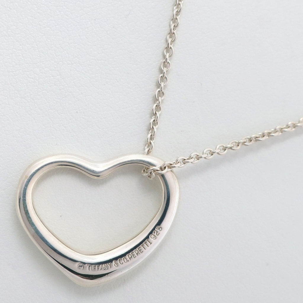Open Heart Pendant Necklace Sterling Silver 20mm