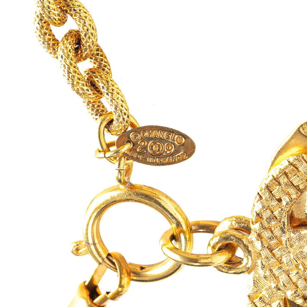 CC Logo Pendant Necklace Metal