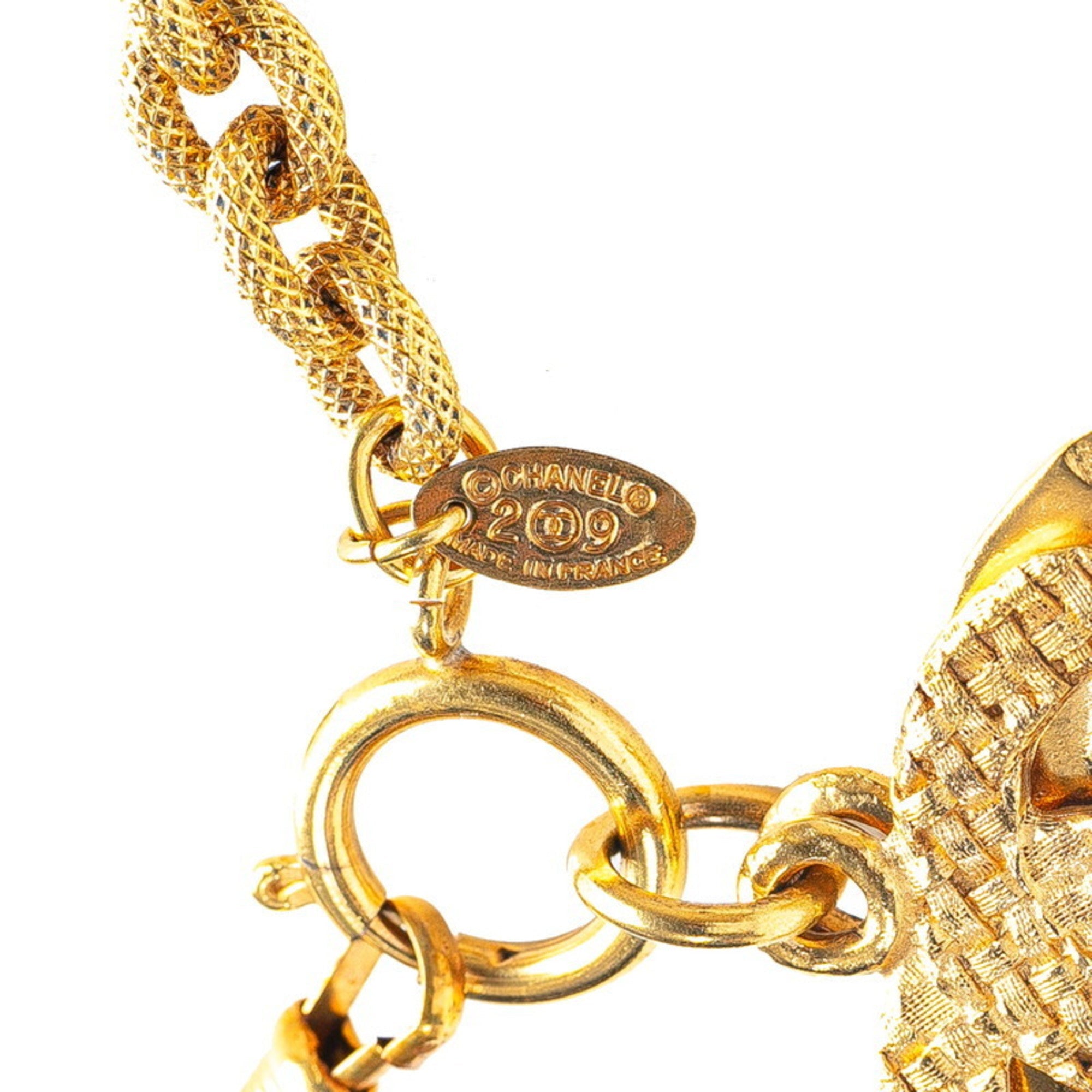 CC Logo Pendant Necklace Metal