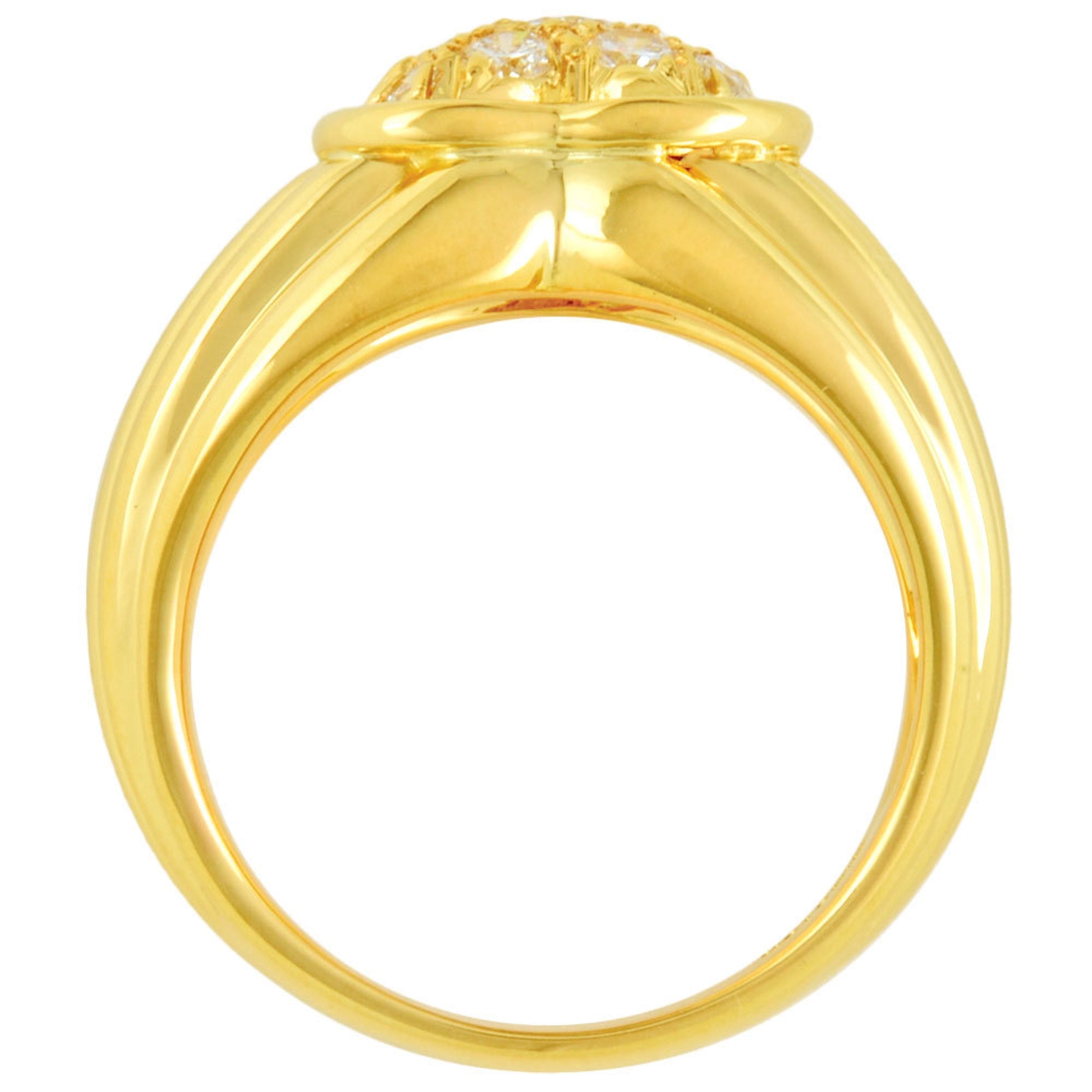 Heart Pavé Ring 18K Yellow Gold with Diamond