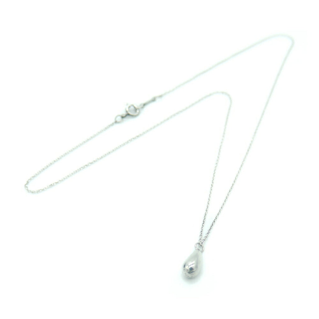 Elle Peretti Teardrop Pendant Necklace Sterling Silver Azuki Chain
