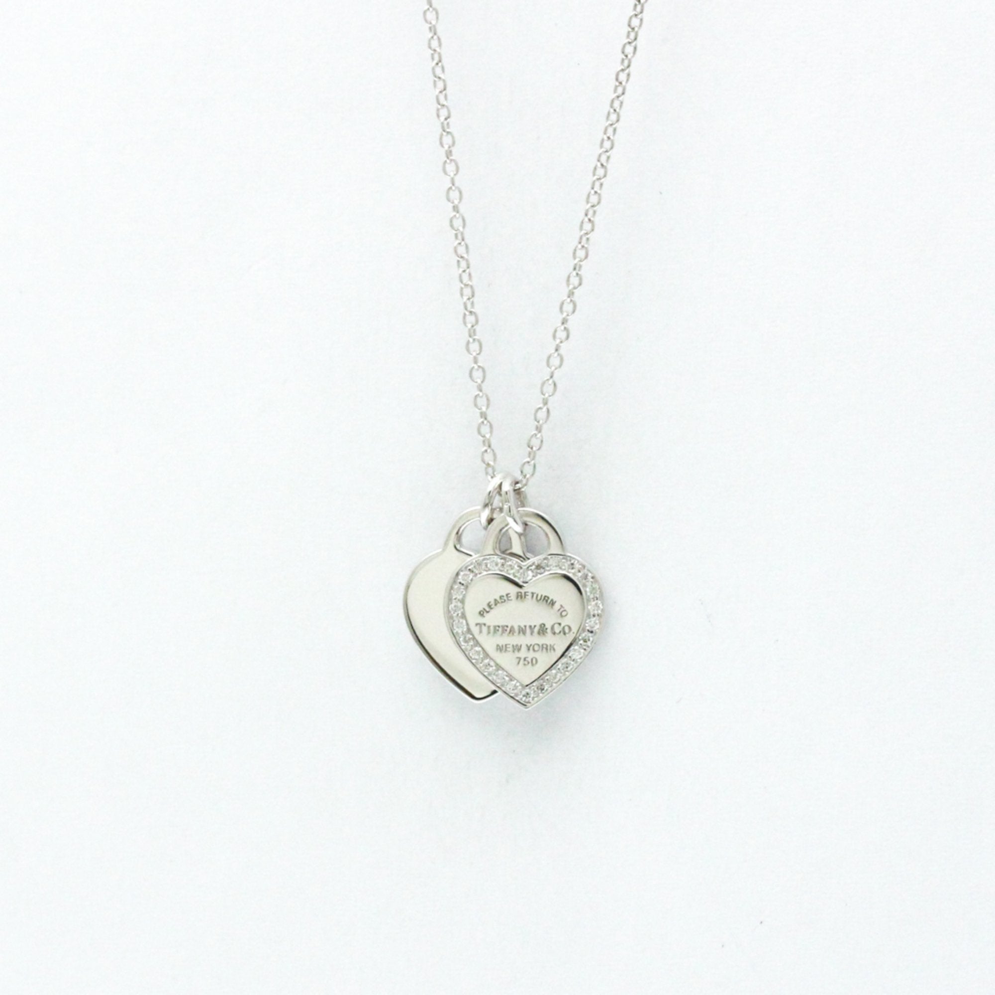 Return To Tiffany Pendant Necklace Sterling Silver and 18K White Gold