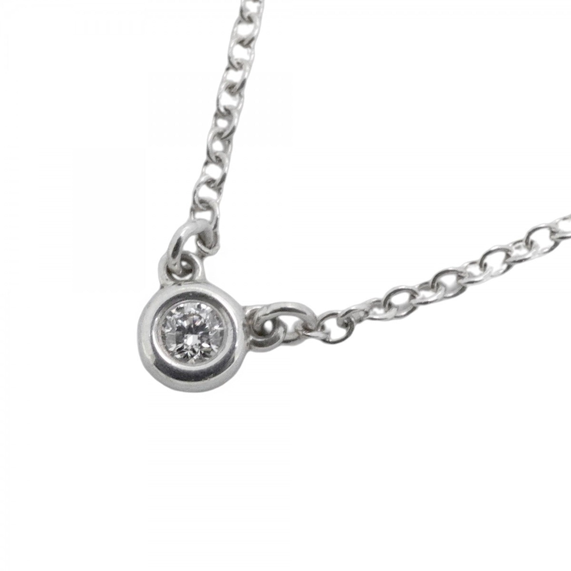 Elsa Peretti Diamonds By The Yard Pendant Necklace Sterling Silver and Diamond