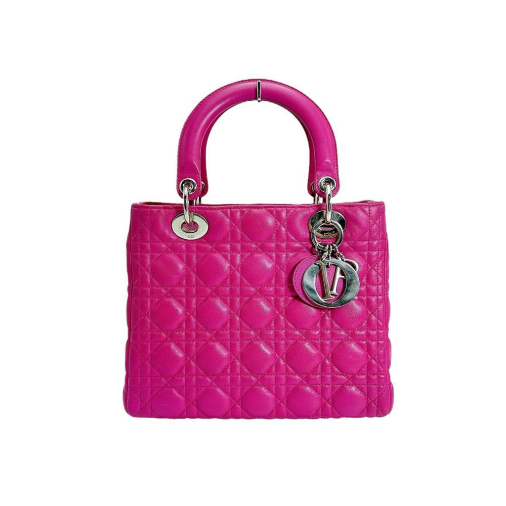 Lady Dior Bag Cannage Quilt Lambskin Medium