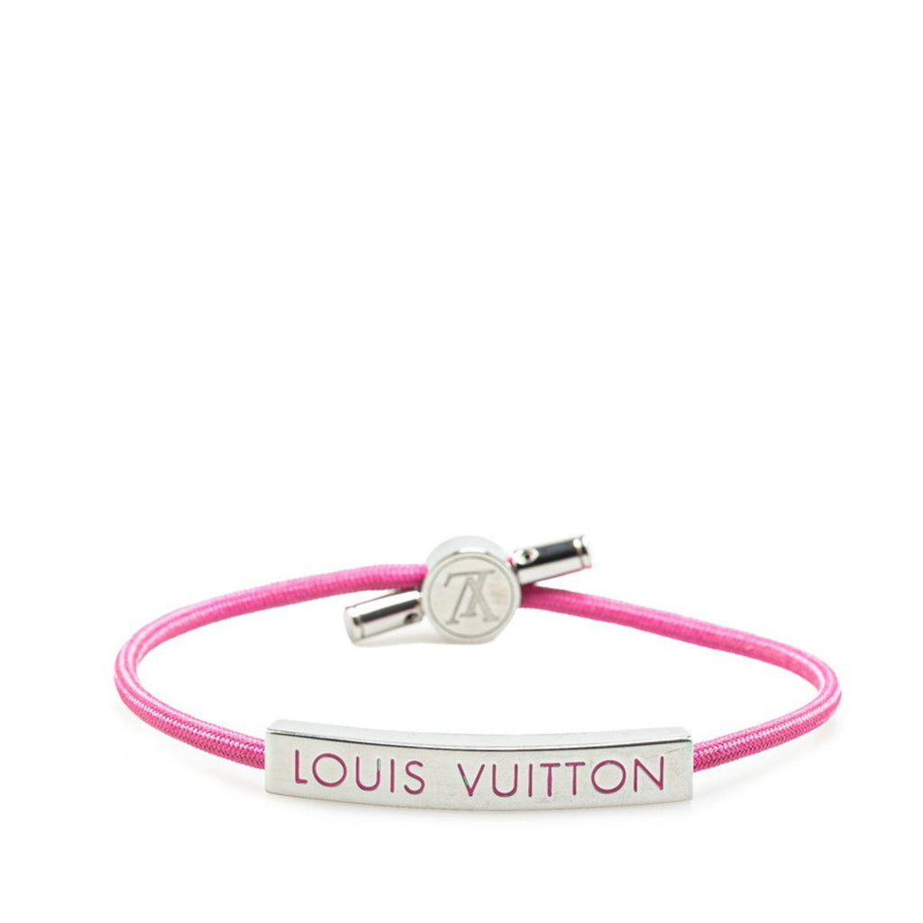 Bracelet Canvas and Metal Pink Gold and Silver