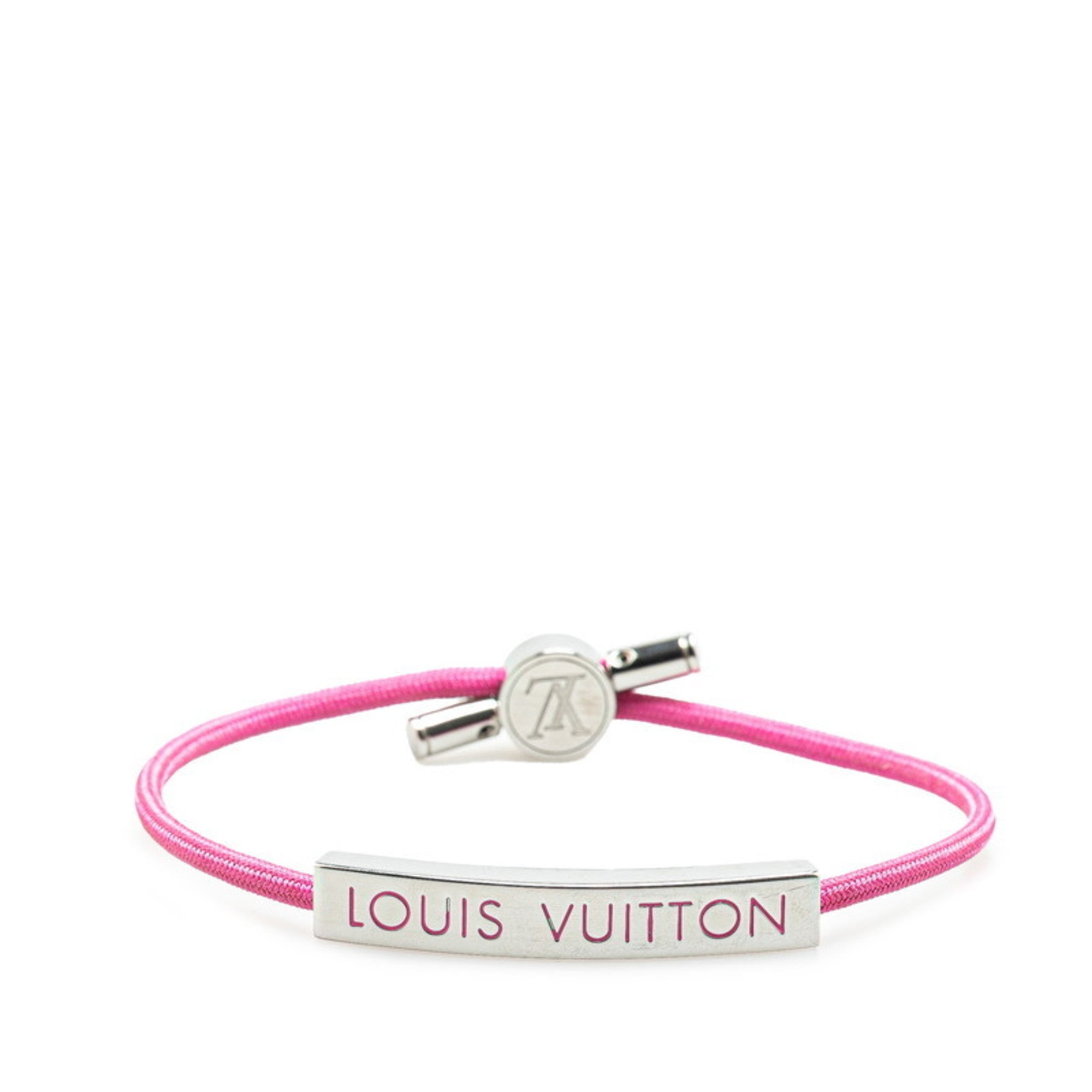 Bracelet Canvas and Metal Pink Gold and Silver