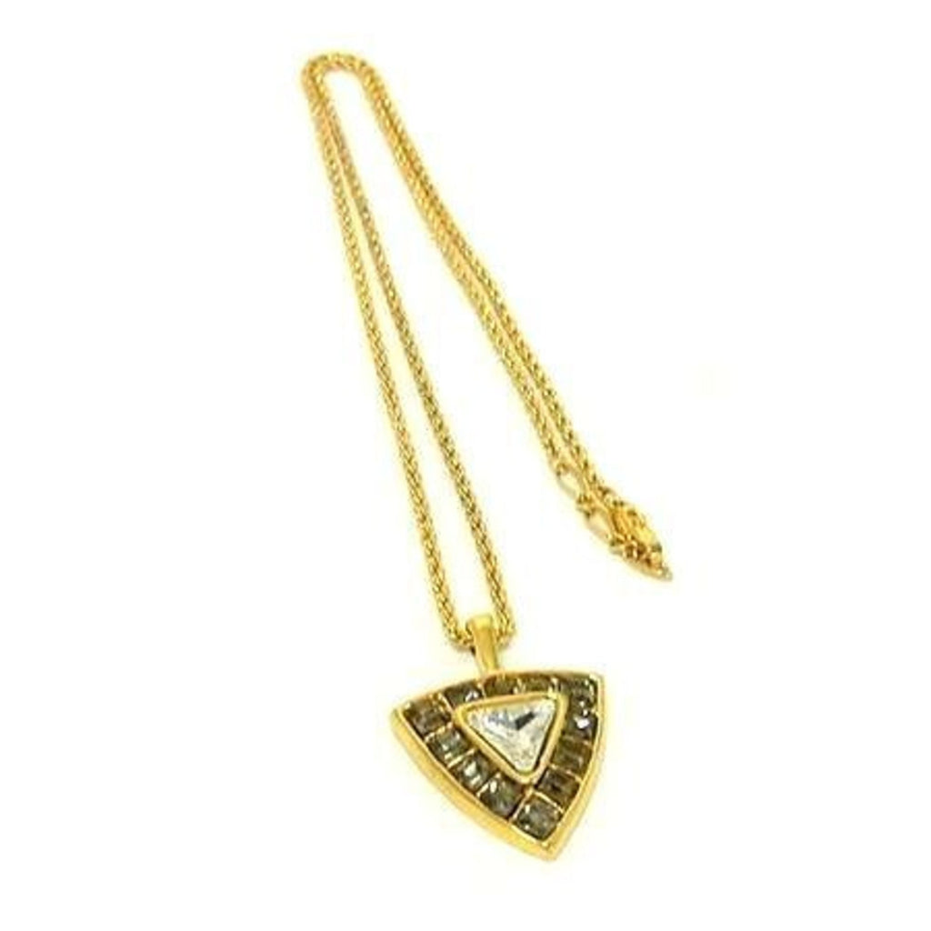 Pendant Necklace Metal with Color Stone