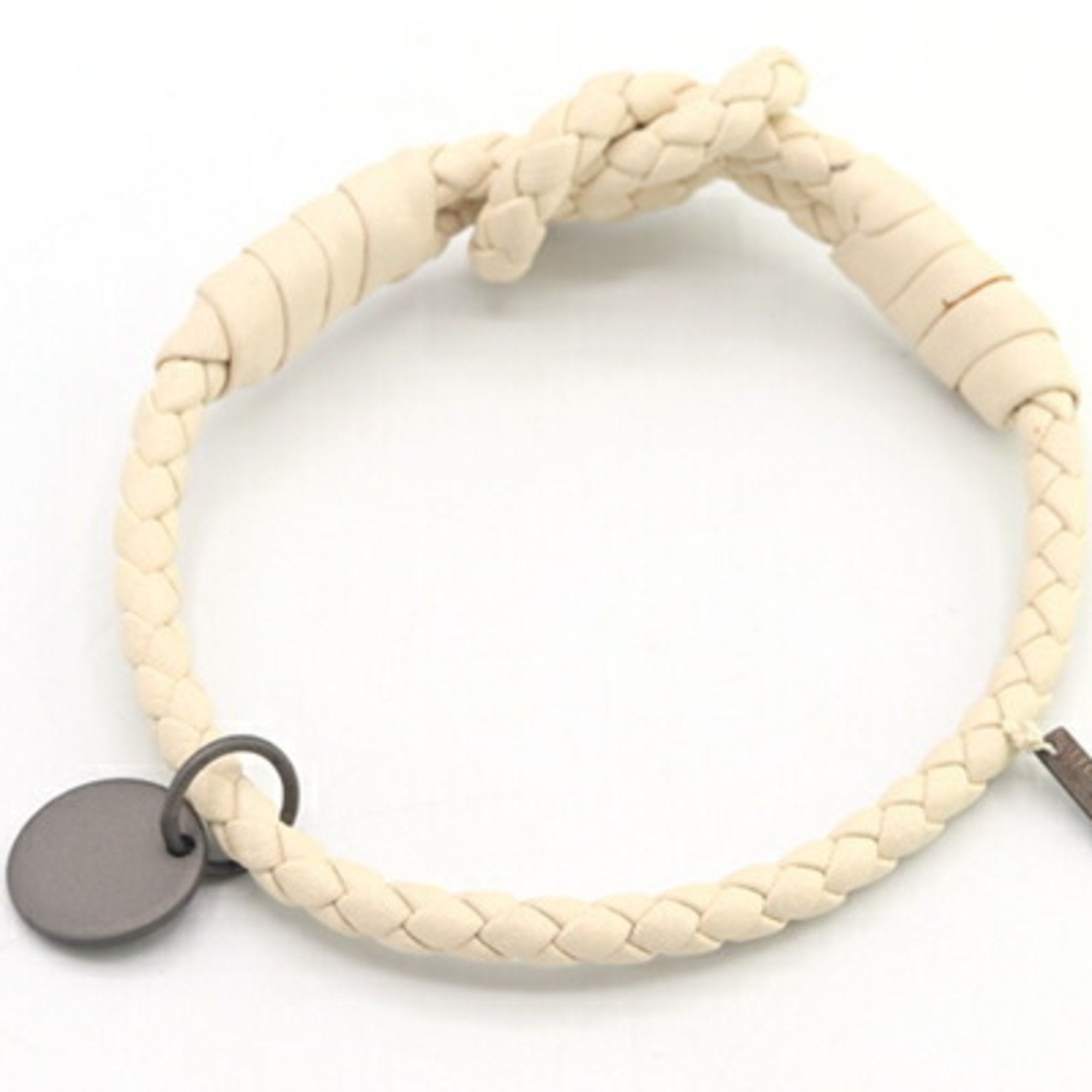 Intrecciato Bracelet Leather Ivory