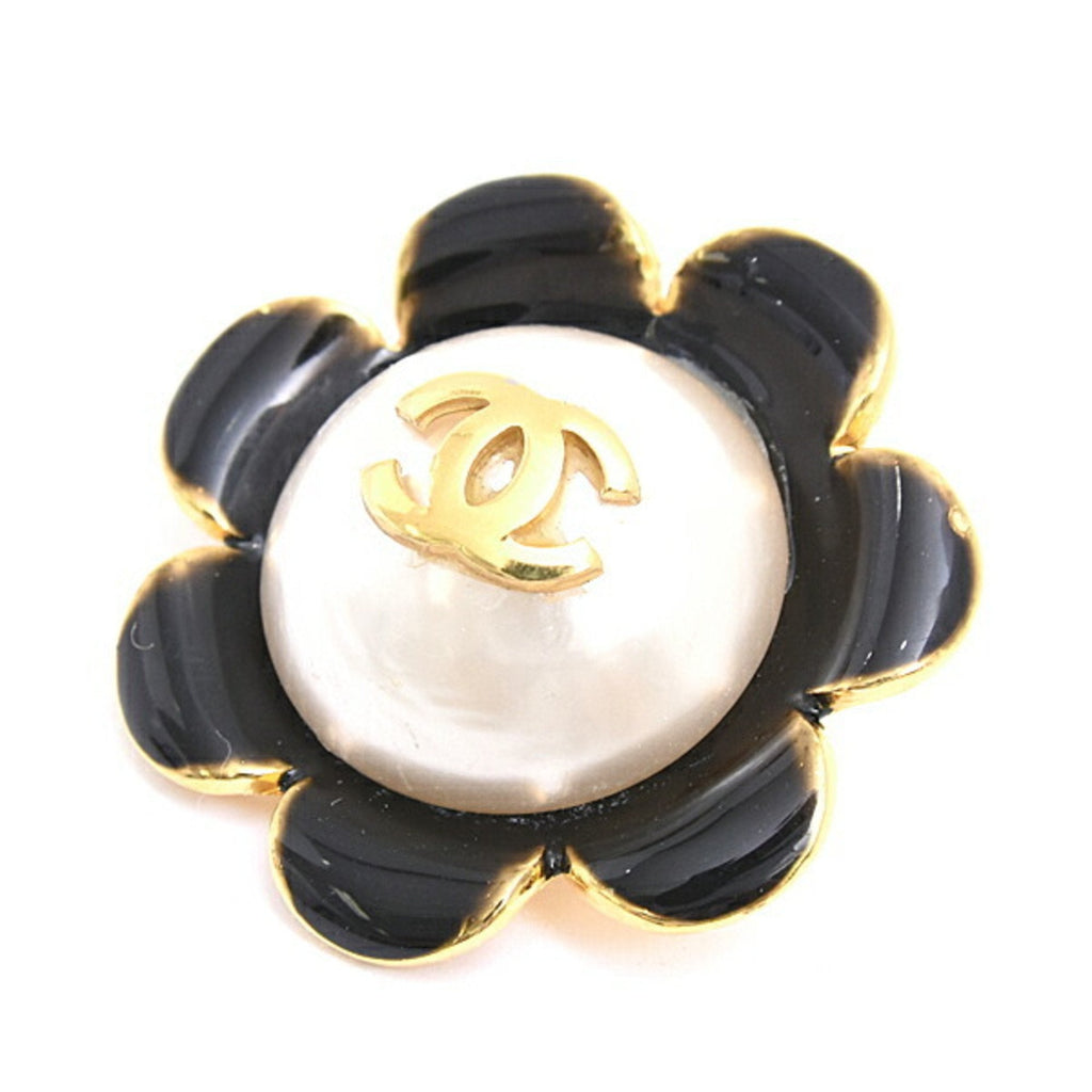 CC Logo Flower Brooch Metal